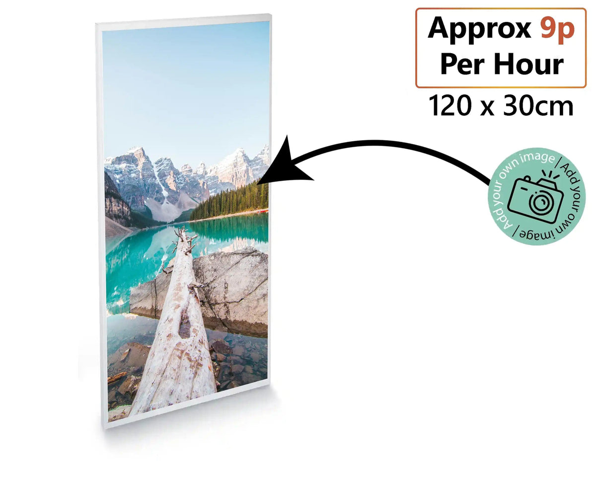 350W Custom Image Slimline Heating Panel - 120 x 30cm