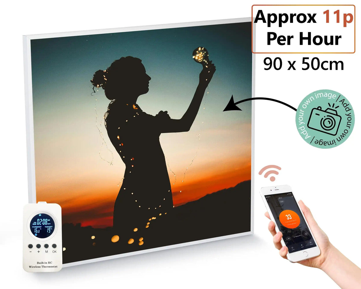 450W Custom Image - Smart Wi-Fi Infrared Heating Panel - 90 x 50cm