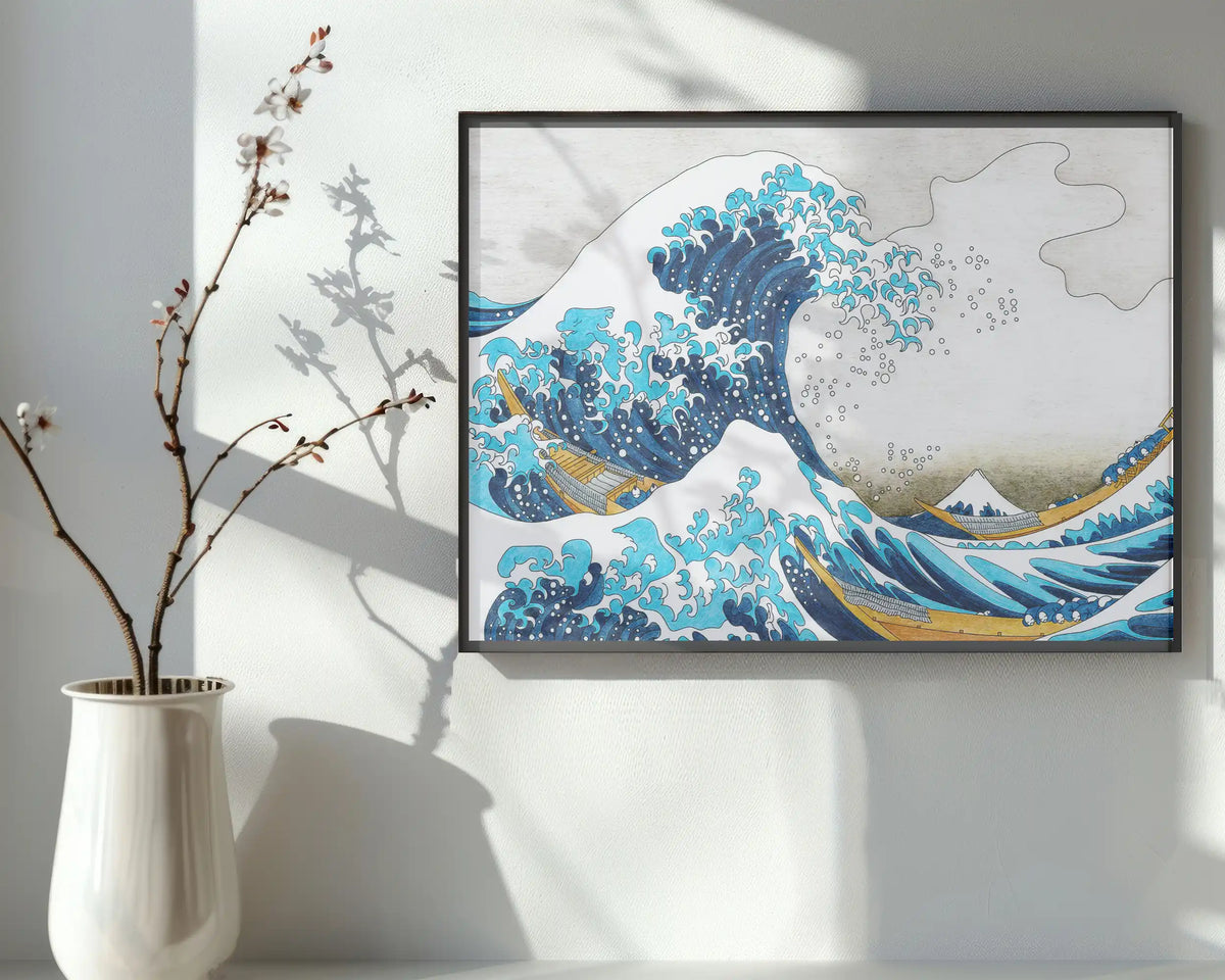 Smart 500w Picture IR Panel - Hokusai Wave - 80cm x 60cm