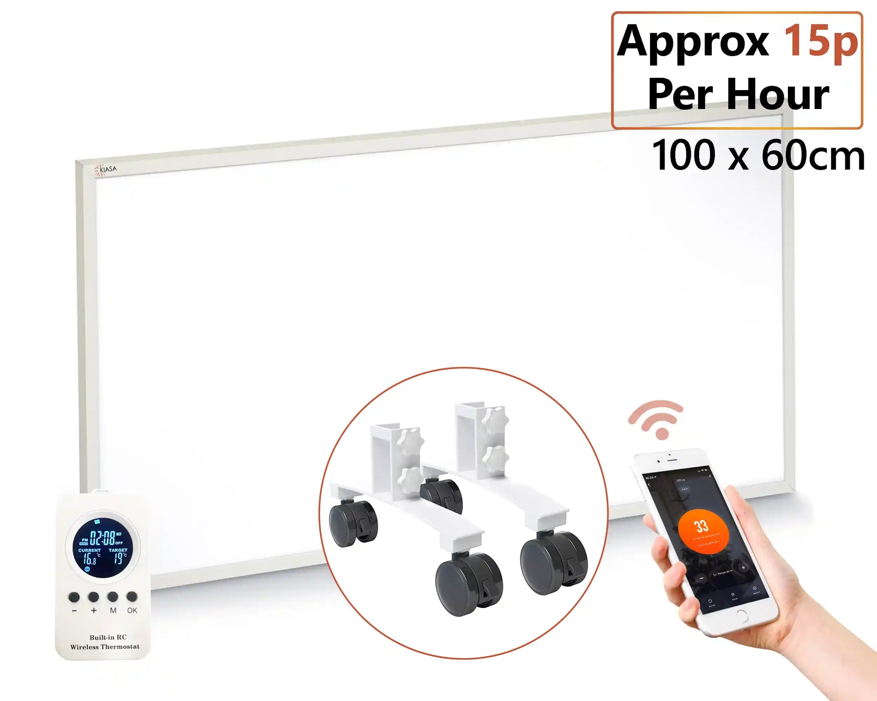 Infrared Panel Support Legs with Wheels – Portable Rolling Set