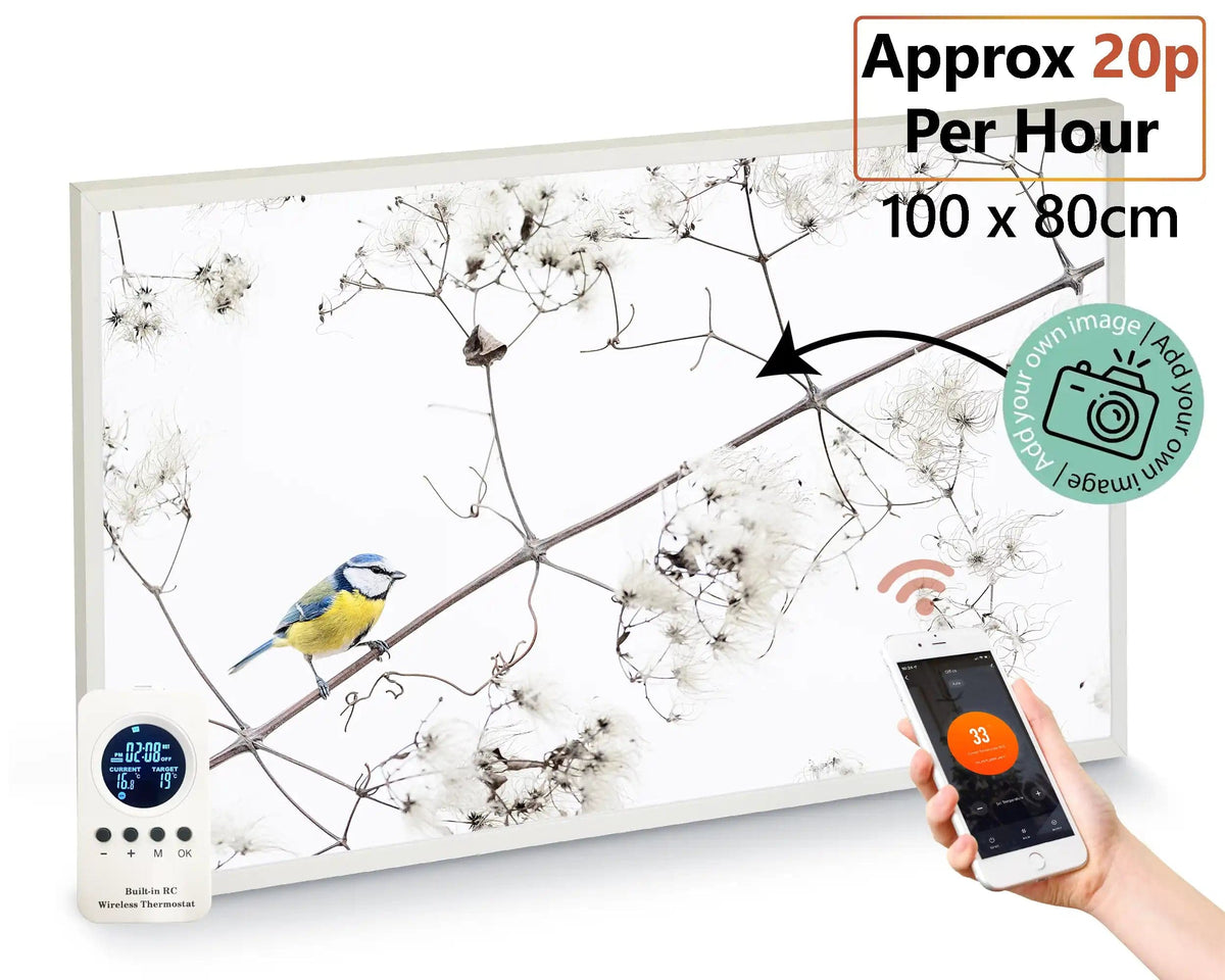 800W Custom Image - Smart Wi-Fi Infrared Heating Panel - 100 x 80cm