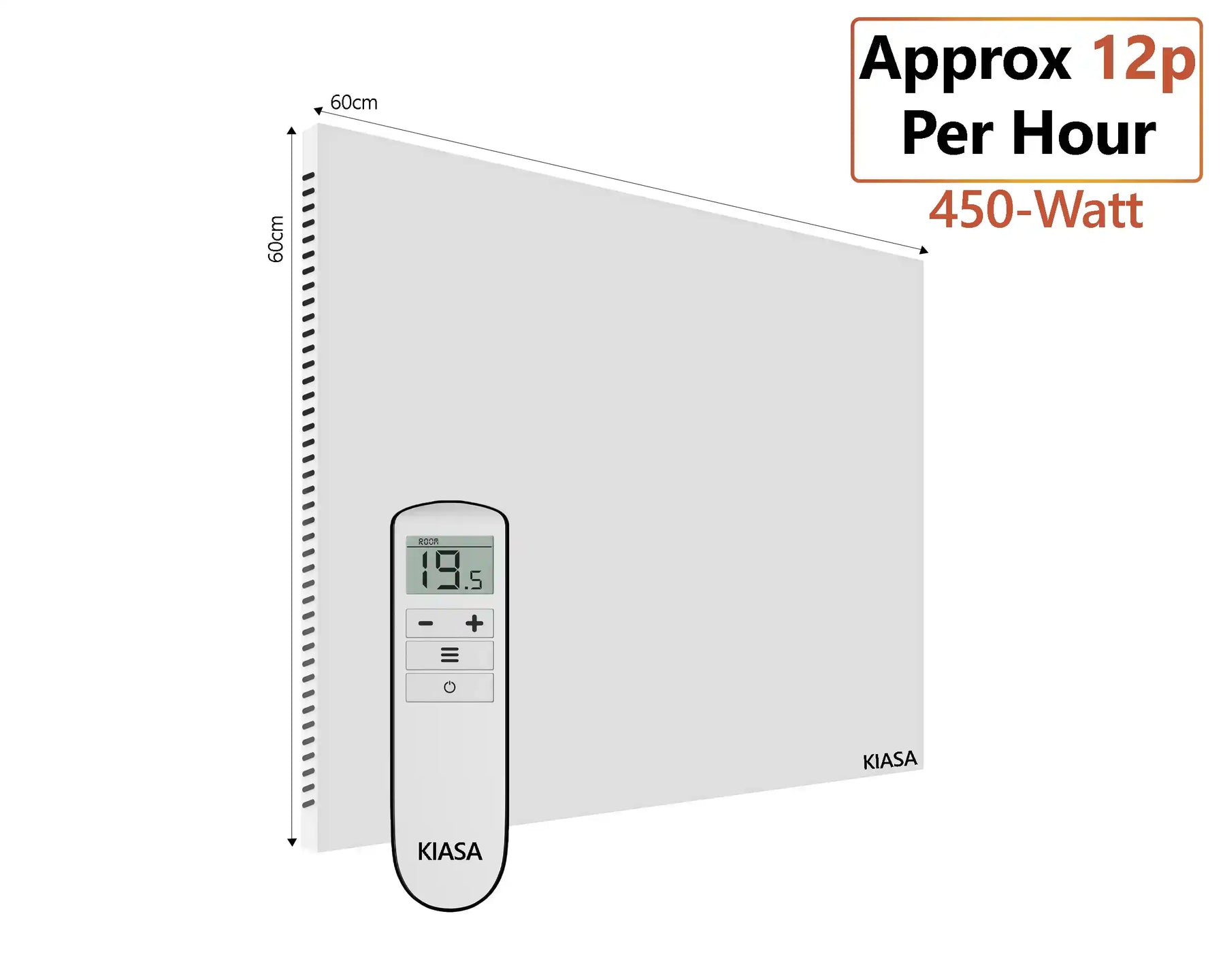 Kore Hybrid - Infrared Heating Panel with Remote Control - Wall Mounted or Portable