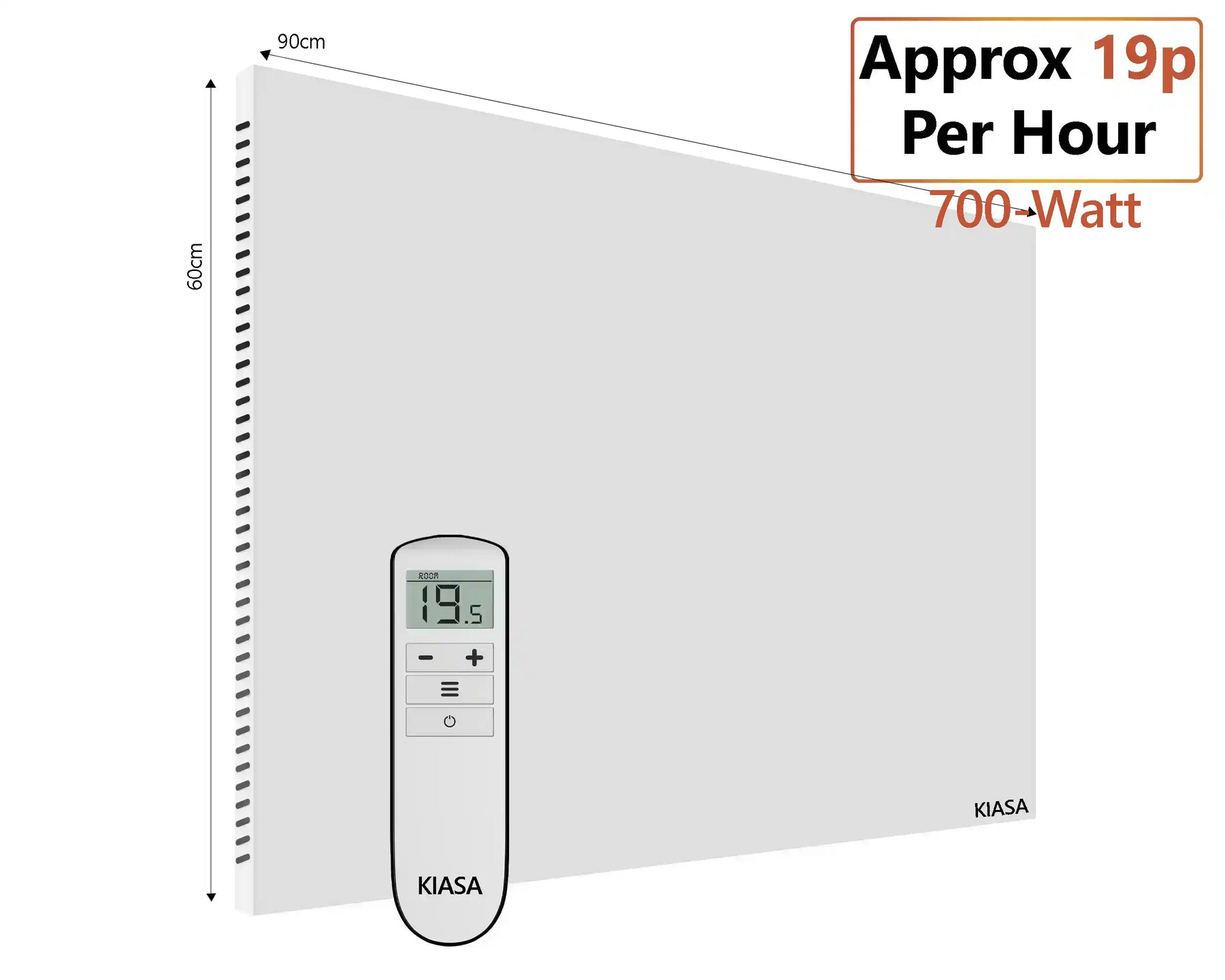 Kore Hybrid - Infrared Heating Panel with Remote Control - Wall Mounted or Portable