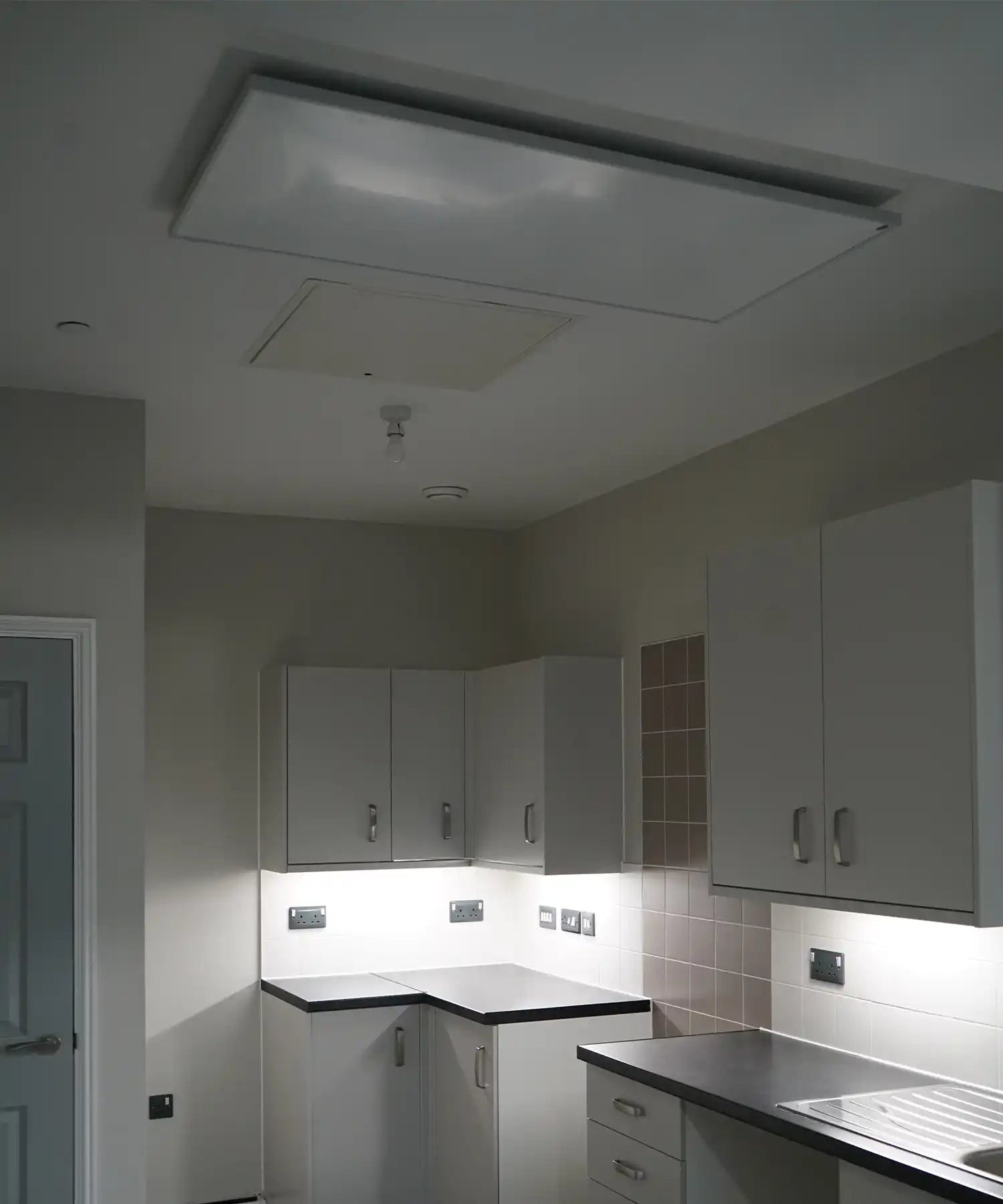 Elegant Kiasa infrared heater blending with room décor while providing consistent radiant heat