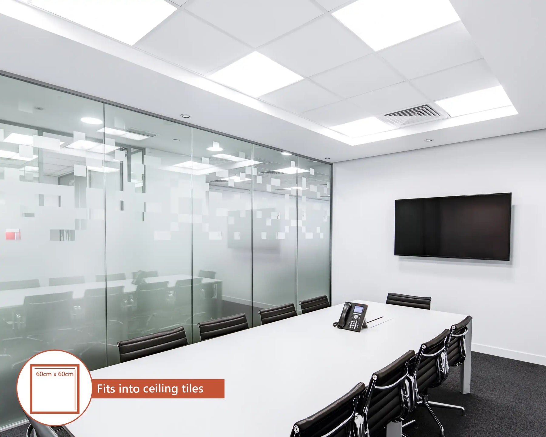 Kiasa 350w infrared panels replacing ceiling tiles in office