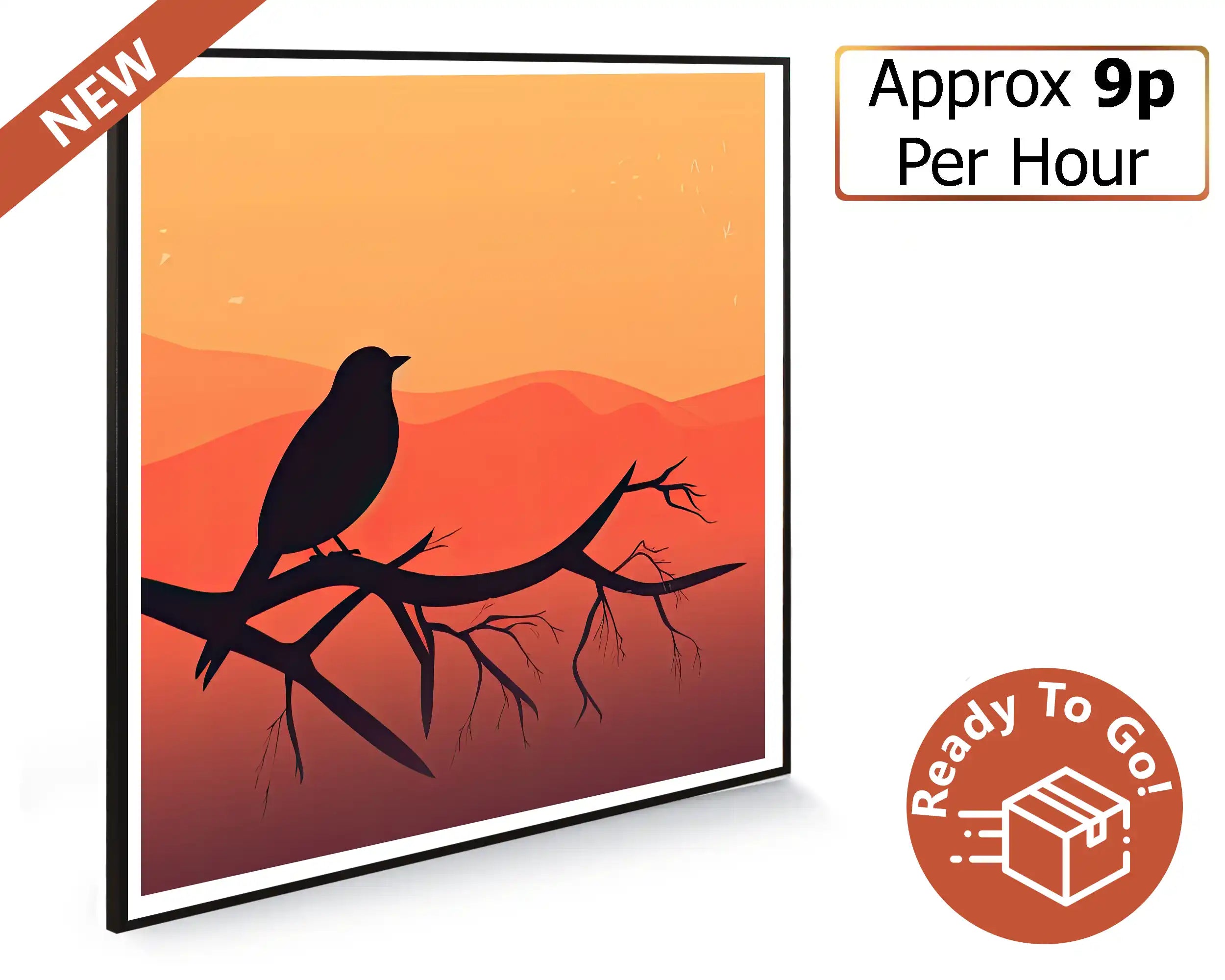 350w Infrared picture wall heaters Indoor IR heating panels Bird