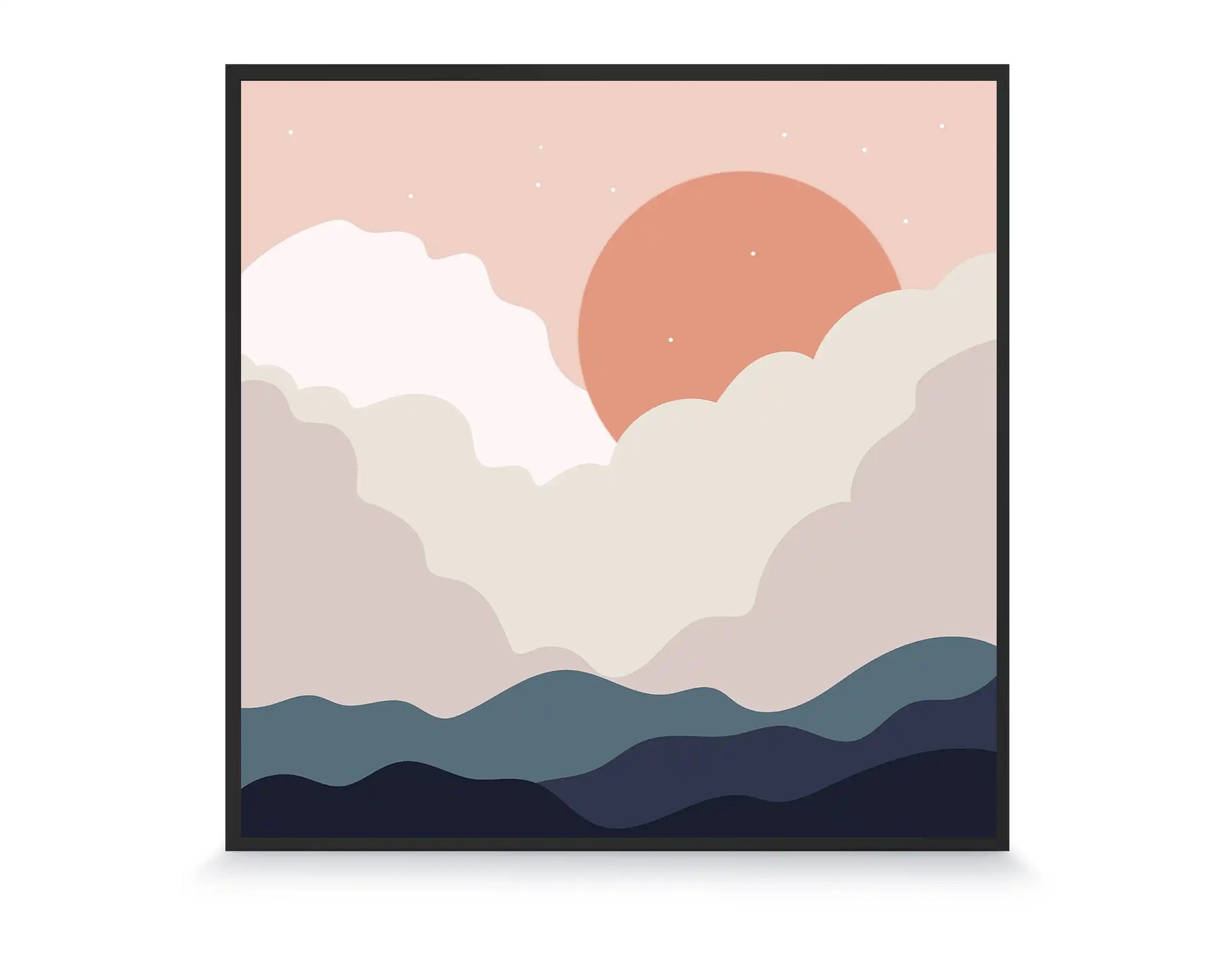 Smart 350w Picture IR Panel - Clouds and Sun Illustration - 60cm x 60cm