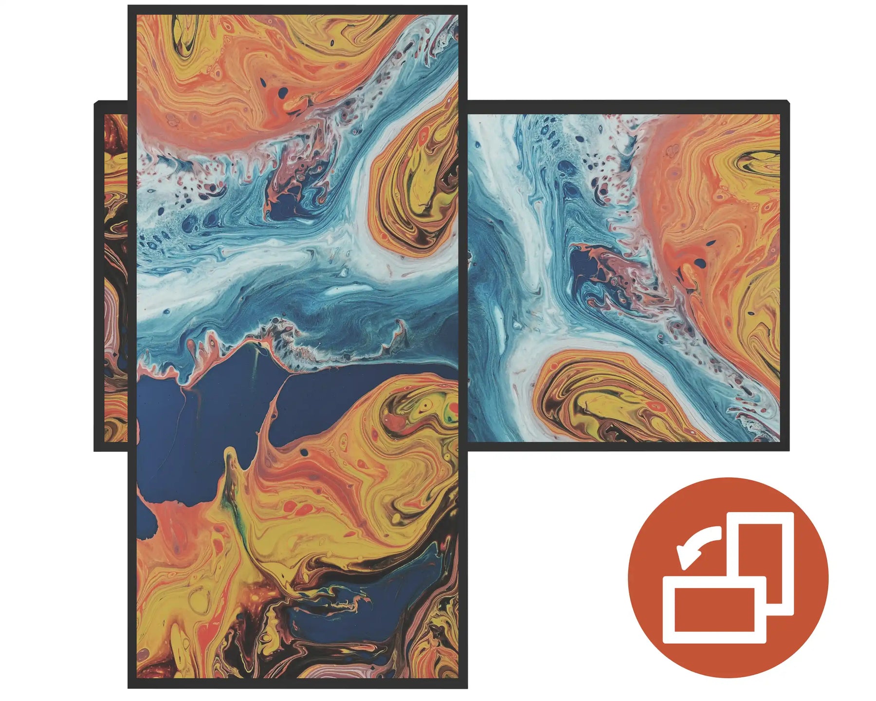 600w Picture IR Panel - Abstract Art - 100cm x 60cm