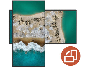 600w Picture IR Panel - Sand and Water - 100cm x 60cm
