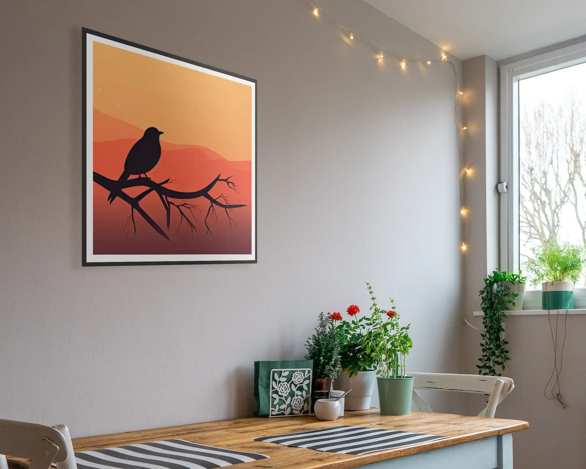 Smart 350w Picture IR Panel - Bird Illustration - 60cm x 60cm