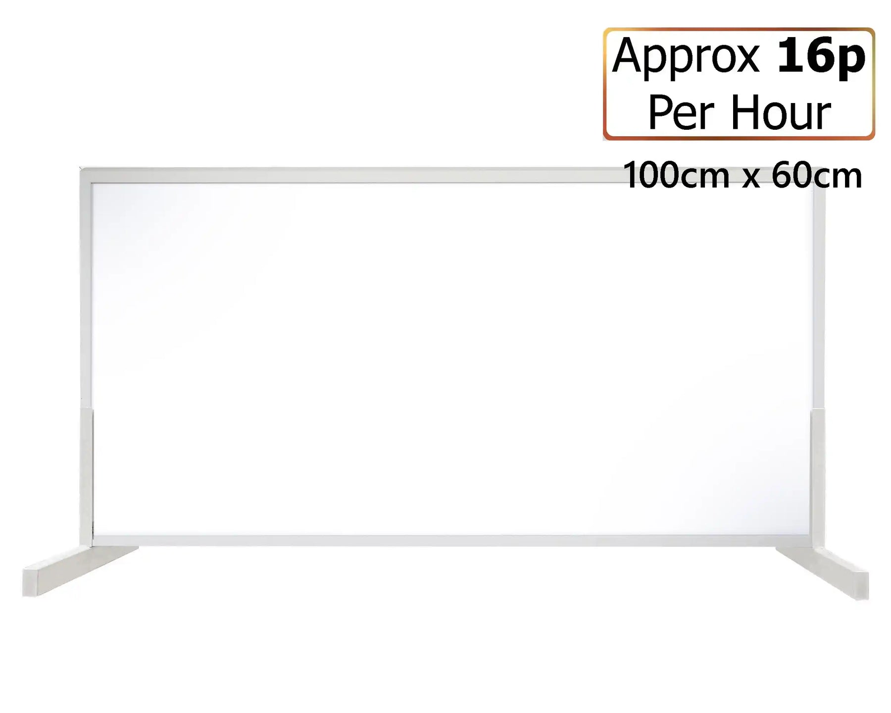 600w Portable Infrared Panel Heater with Feet - 100cm x 60cm