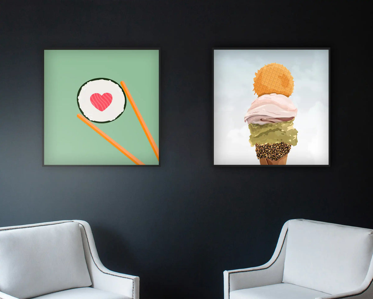 Smart 350w Picture IR Panel - Ice Cream - 60cm x 60cm