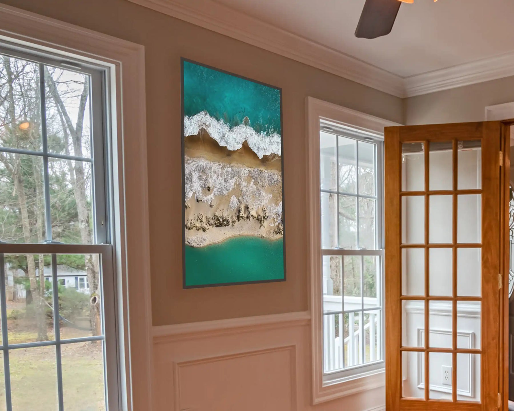 Smart 600w Picture IR Panel - Sand and Water - 100cm x 60cm