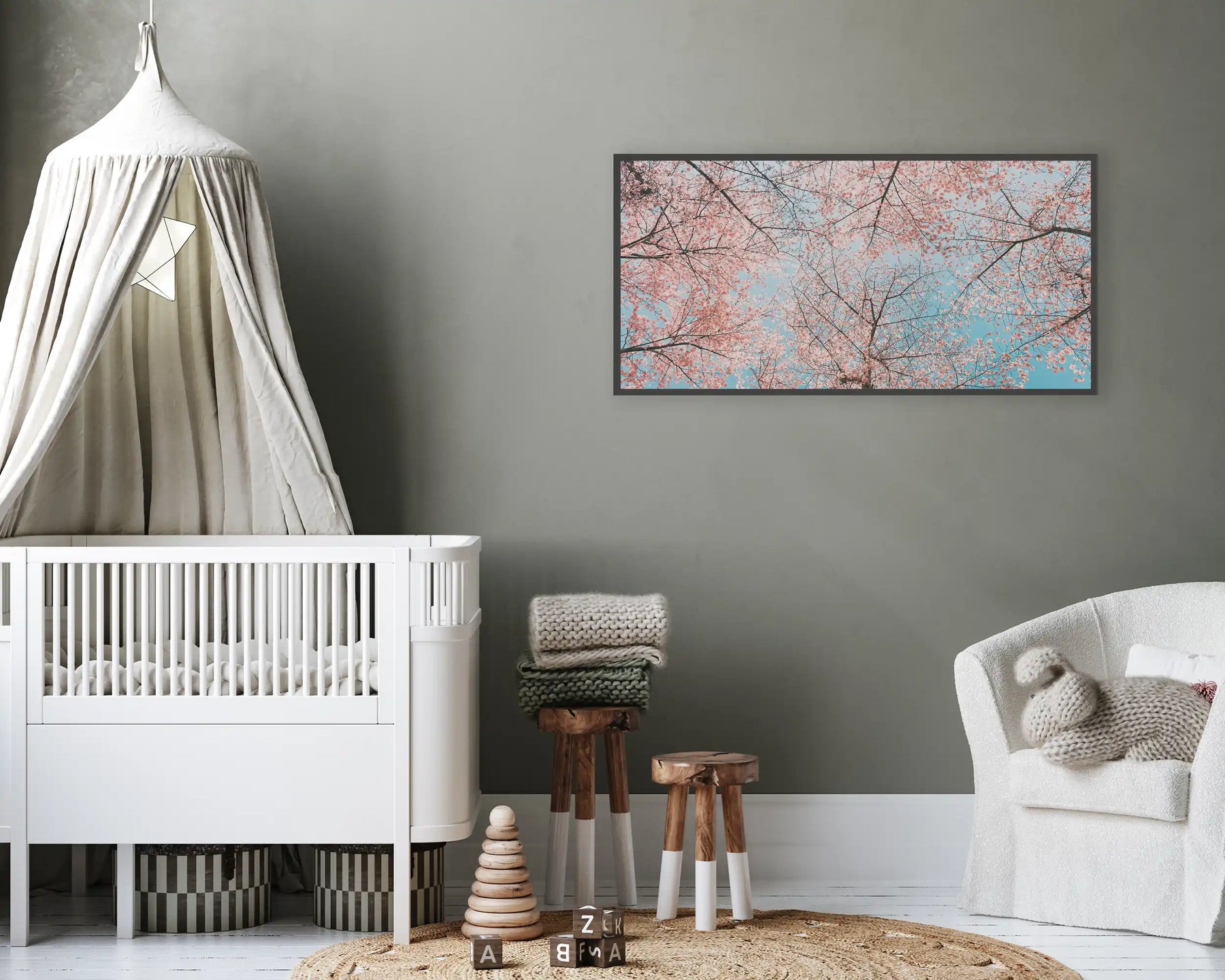 600w Picture IR Panel - Blossom Trees - 100cm x 60cm