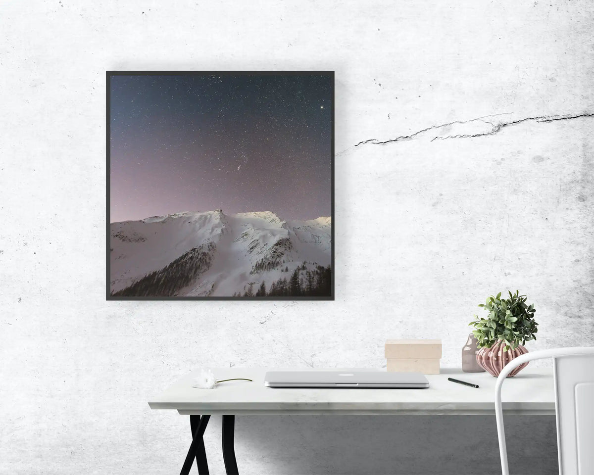 Smart 350w Picture IR Panel - Snowy Mountain - 60cm x 60cm