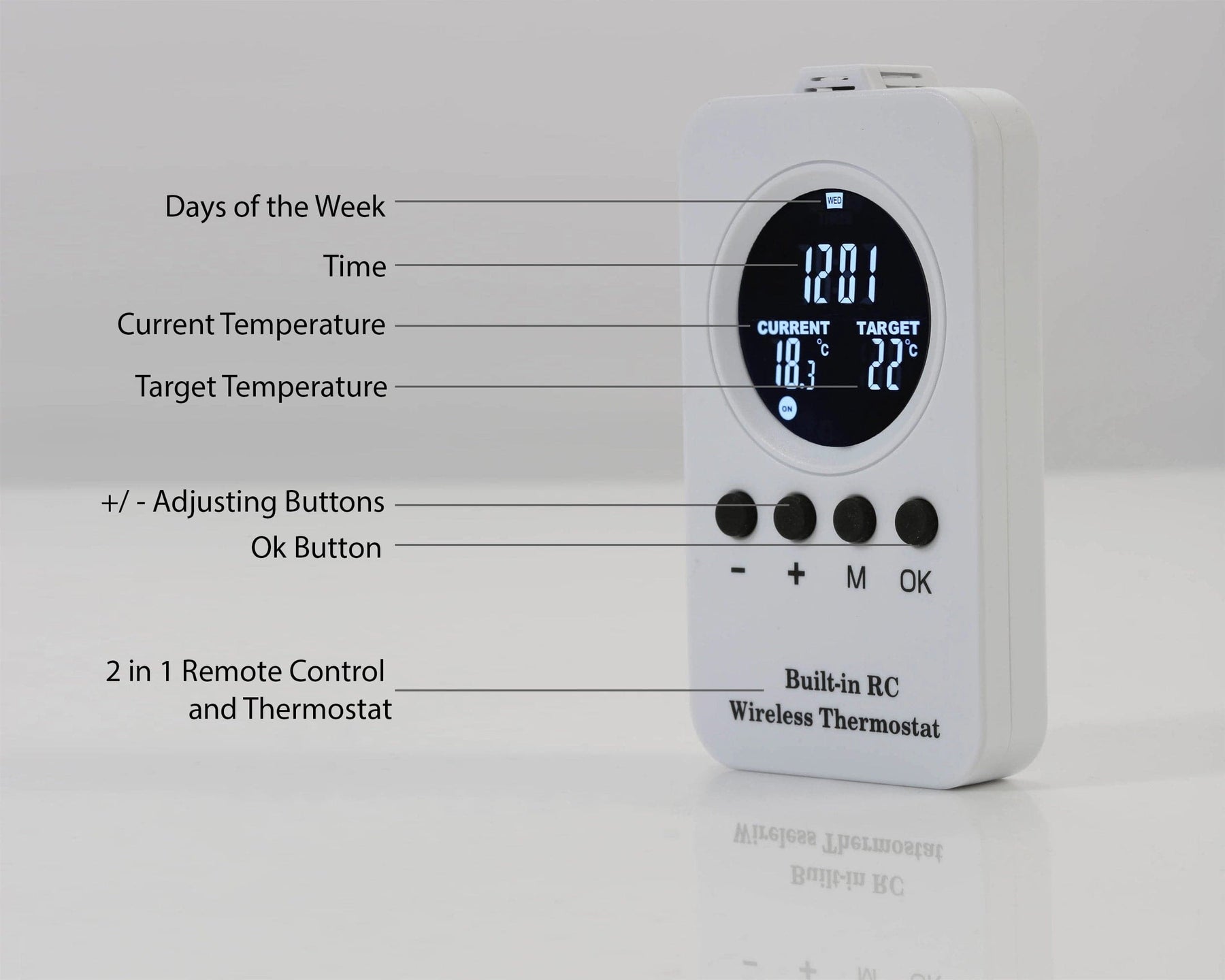 KIASA 960W Smart Wi-Fi Infrared Heating Panel 2 IN 1 Remote and Thermostat - Multiples listed features - daily/weekly timers - targeted temperature - Built in Thermostat
