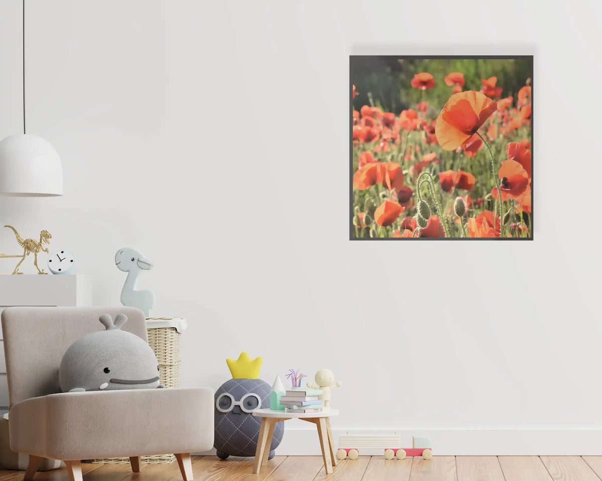 Smart 350w Picture IR Panel - Poppies - 60cm x 60cm