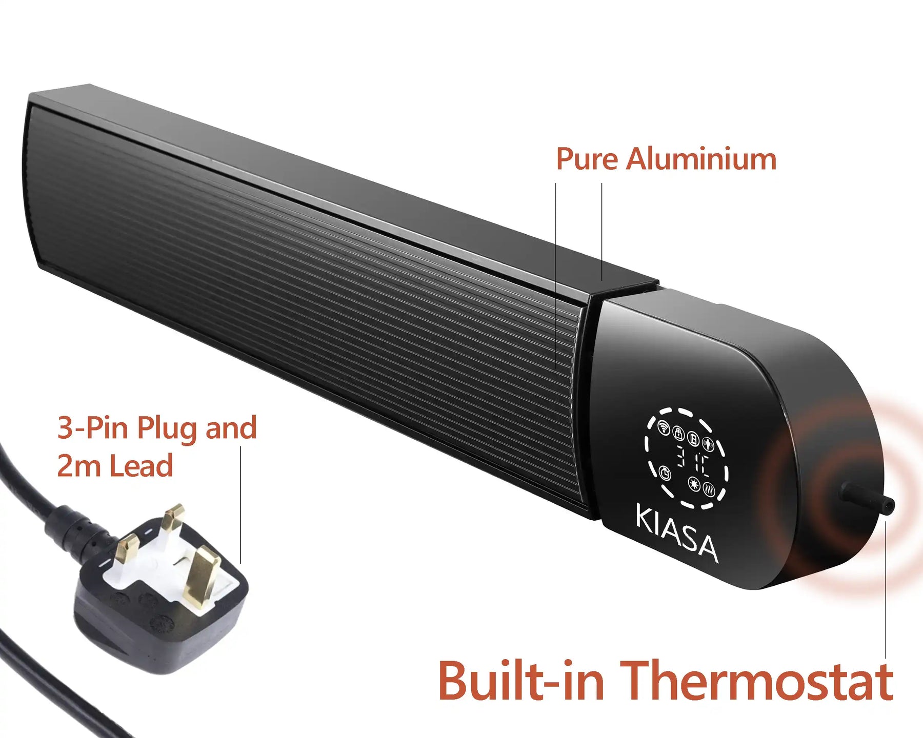 1800W/900w Smart Wi-Fi Infrared Heater Bar With Weekly Timer