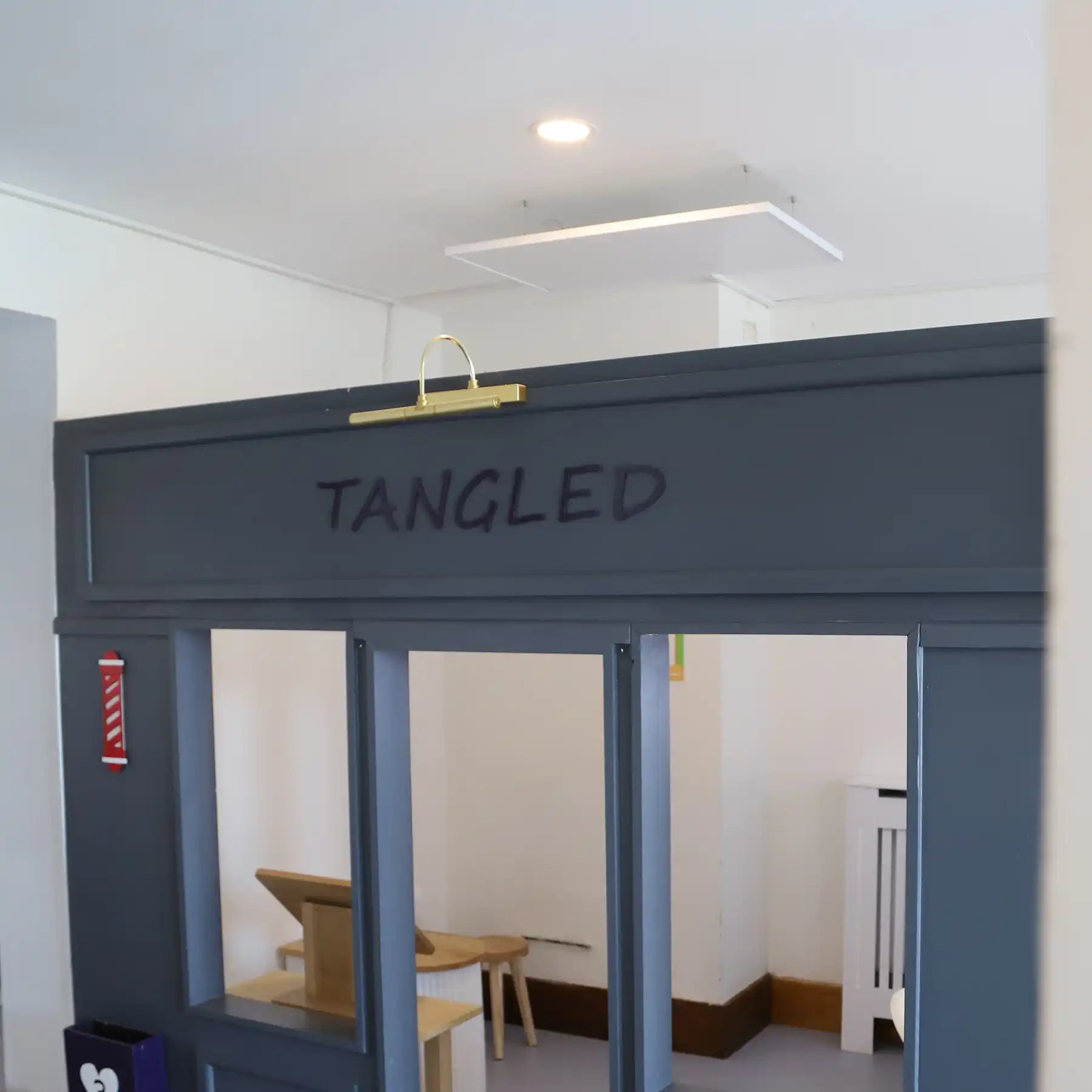 Infrared panel heater safely installed in nursery providing gentle, silent and comfortable warmth for children