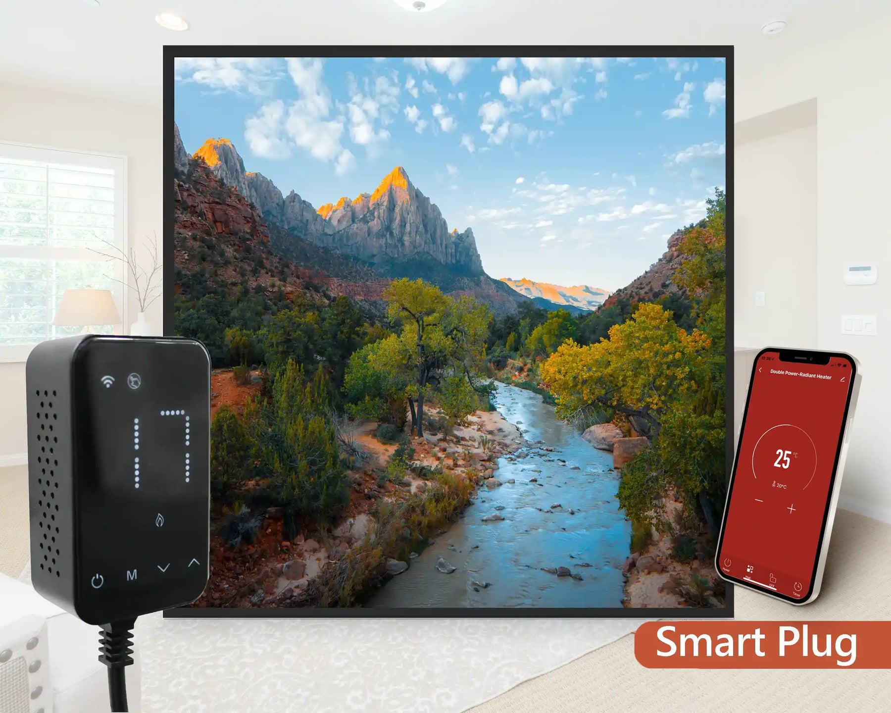 Smart 350w Picture IR Panel - Mountain Creek - 60cm x 60cm