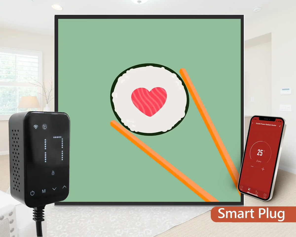 Smart 350w Picture IR Panel - Sushi - 60cm x 60cm