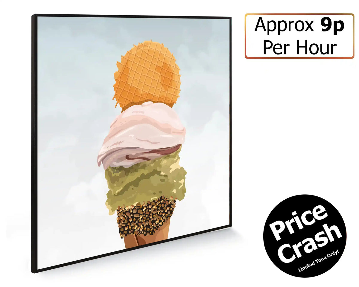 Smart 350w Picture IR Panel - Ice Cream - 60cm x 60cm