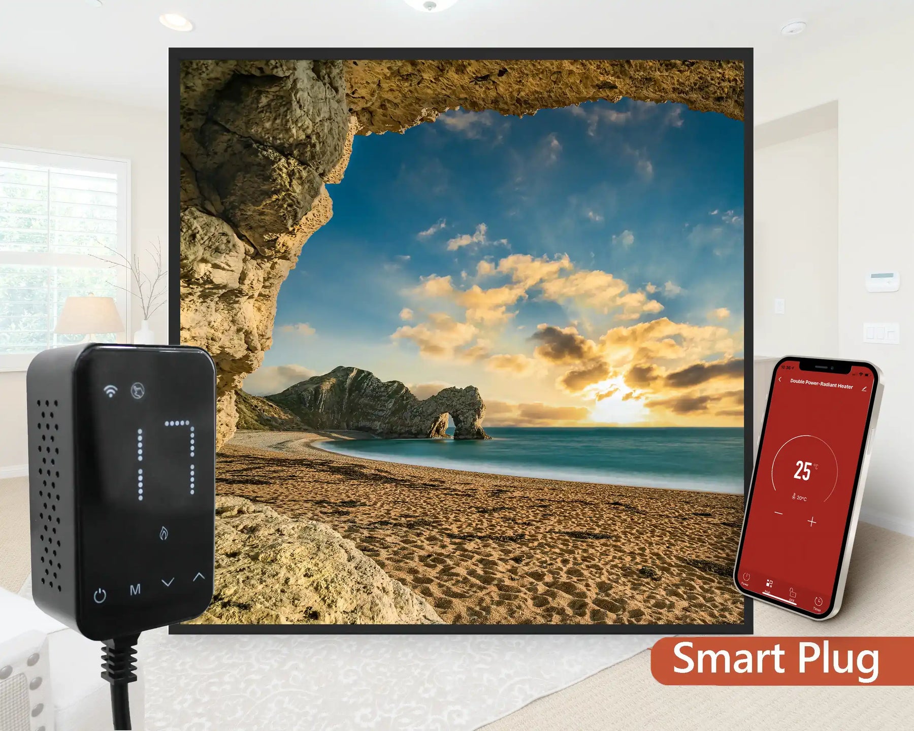 Smart 350w Picture IR Panel - Durdle Door - 60cm x 60cm