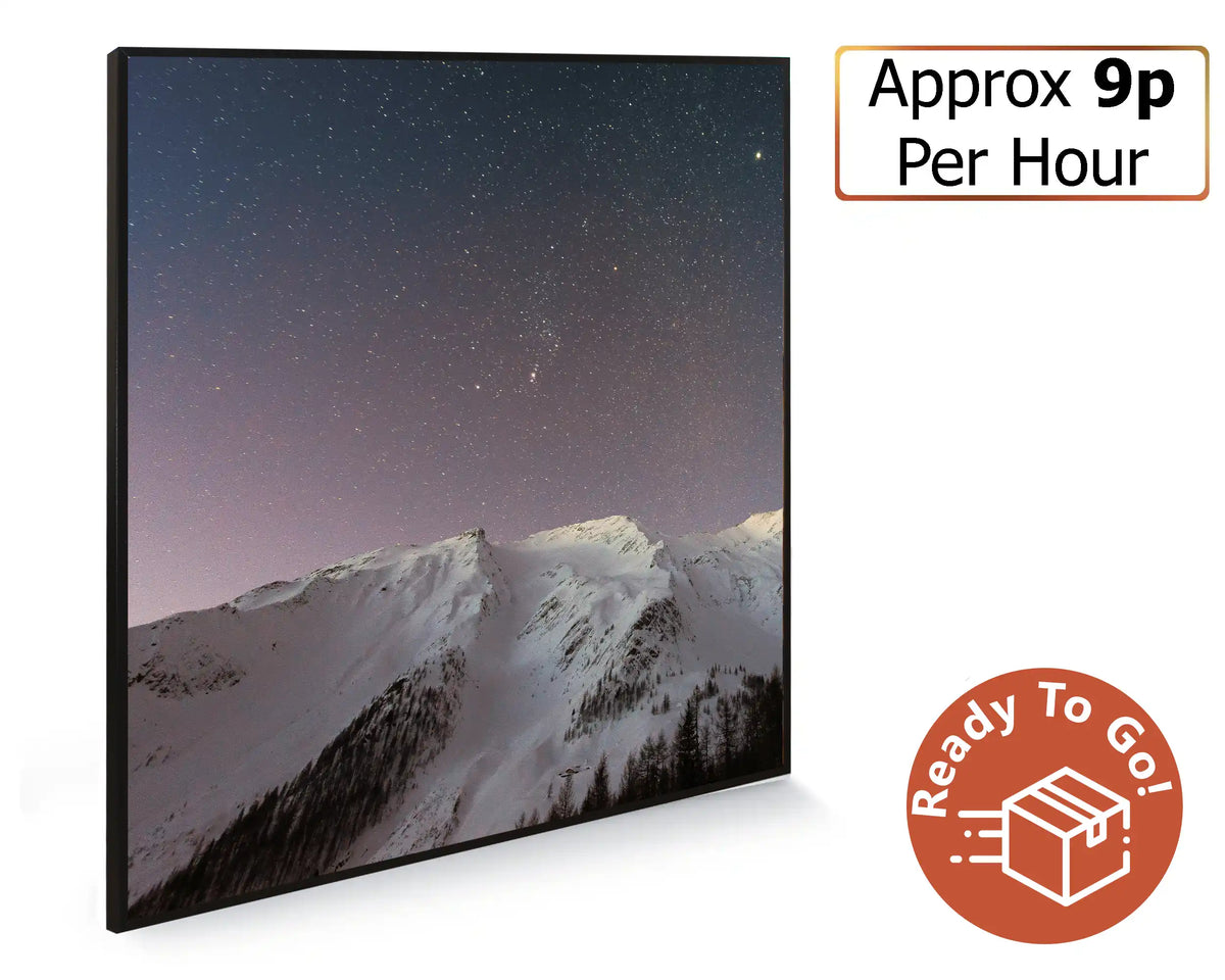 Smart 350w Picture IR Panel - Snowy Mountain - 60cm x 60cm
