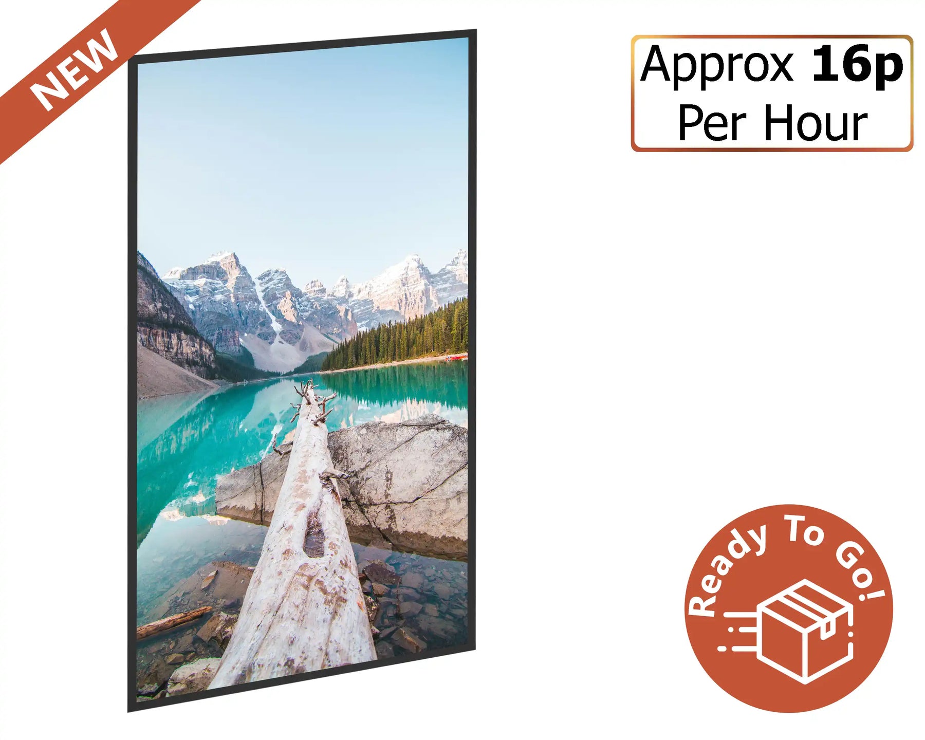600w Picture IR Panel - Lake - 100cm x 60cm