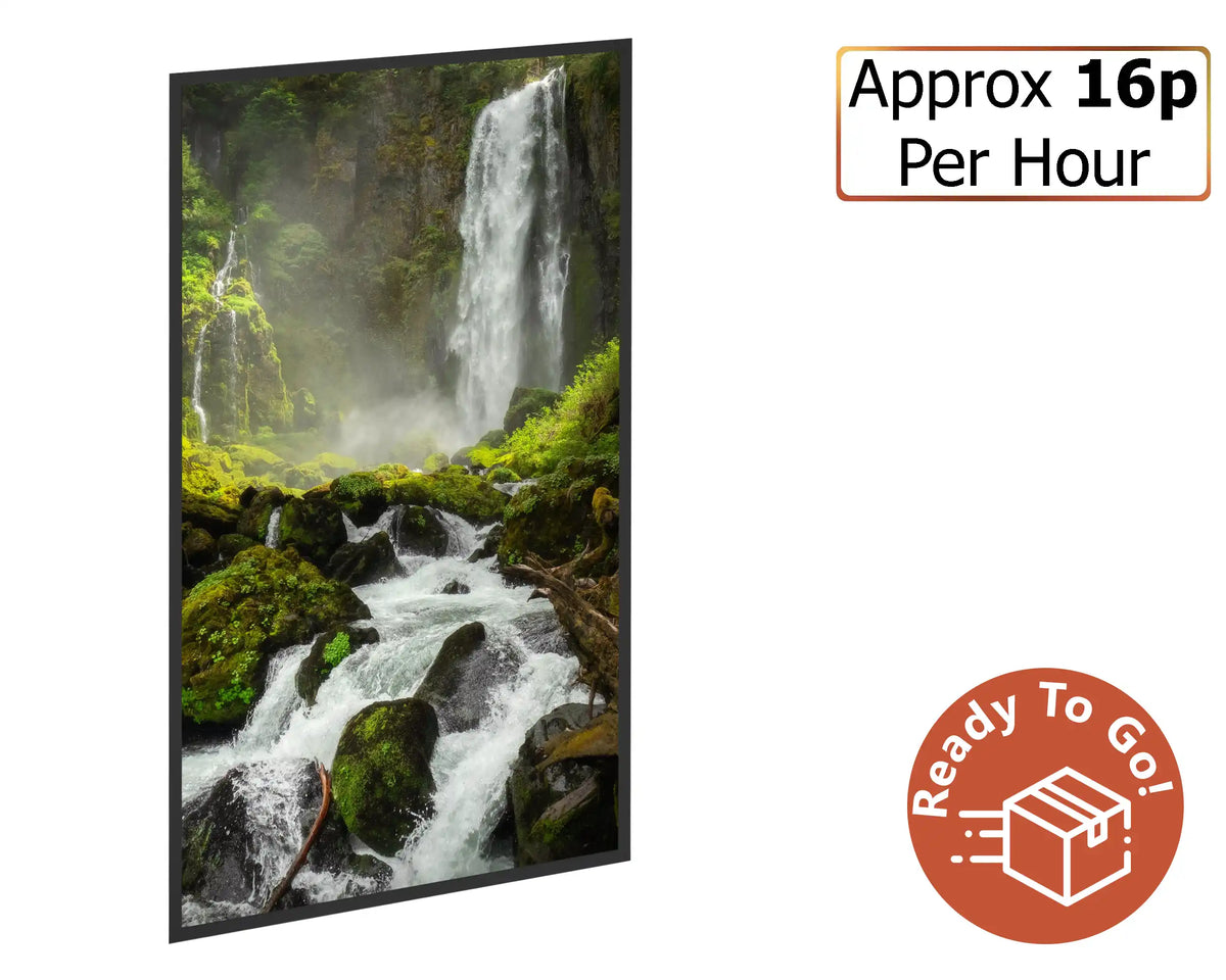 Smart 600w Picture IR Panel - Waterfall - 100cm x 60cm