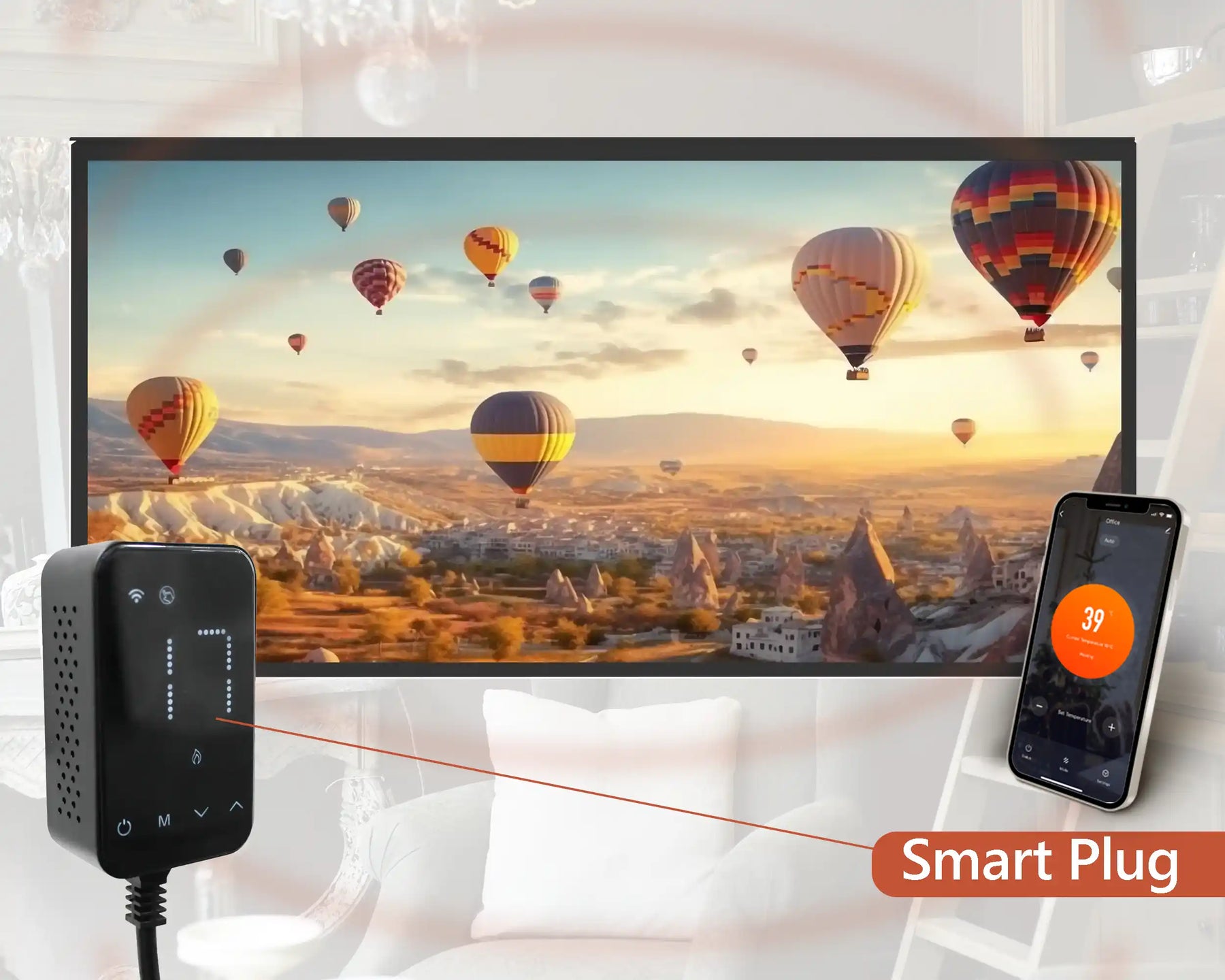 600w Picture IR Panel - Hot Air Balloon - 100cm x 60cm