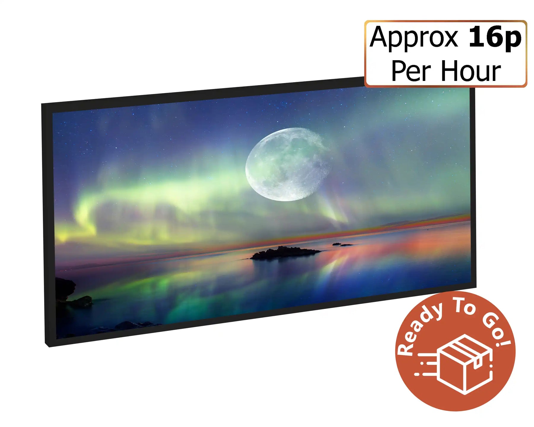Smart 600w Picture IR Panel - Moon - 100cm x 60cm