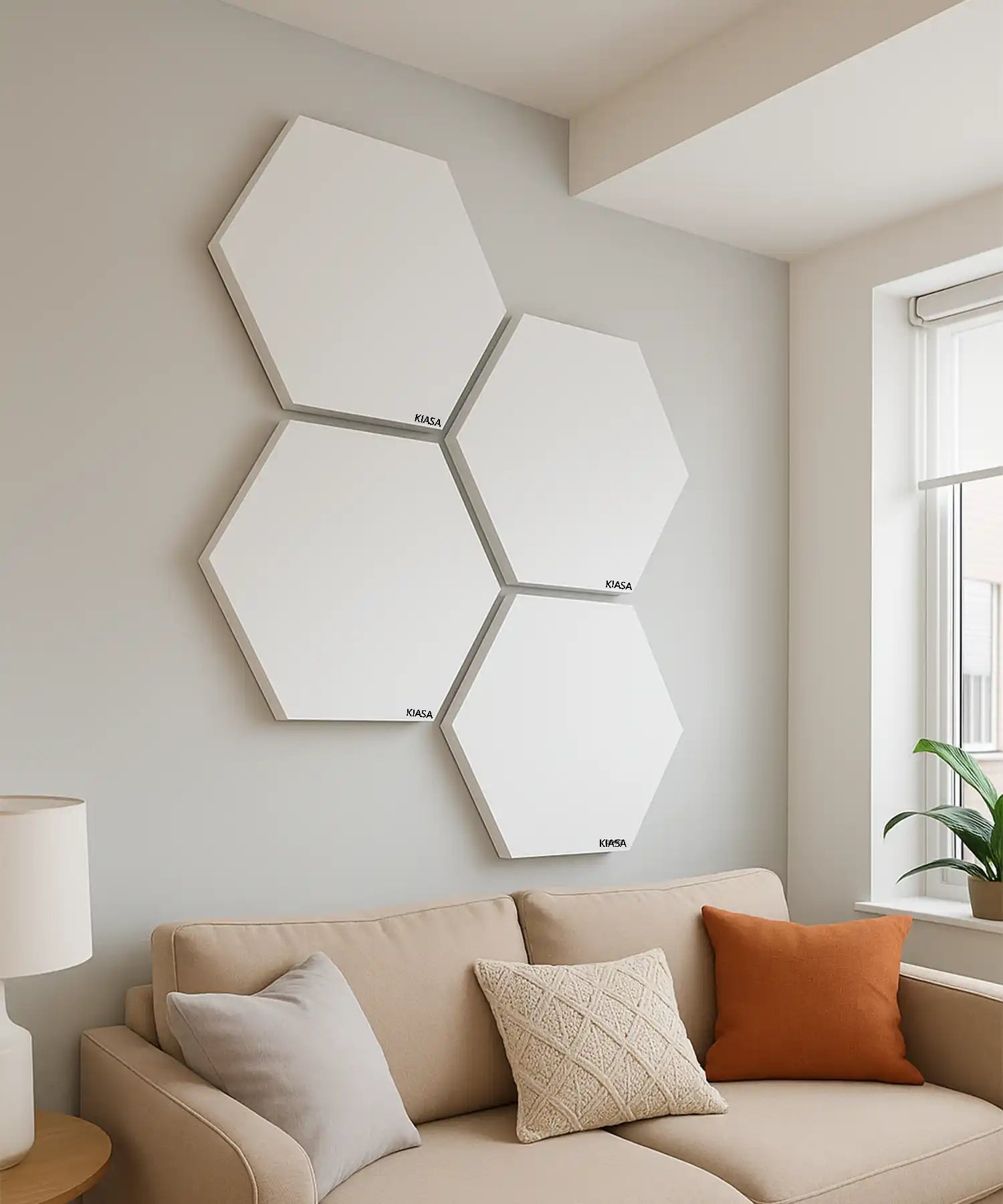 Modular Kiasa Kore Hex infrared heating panels for versatile spaces