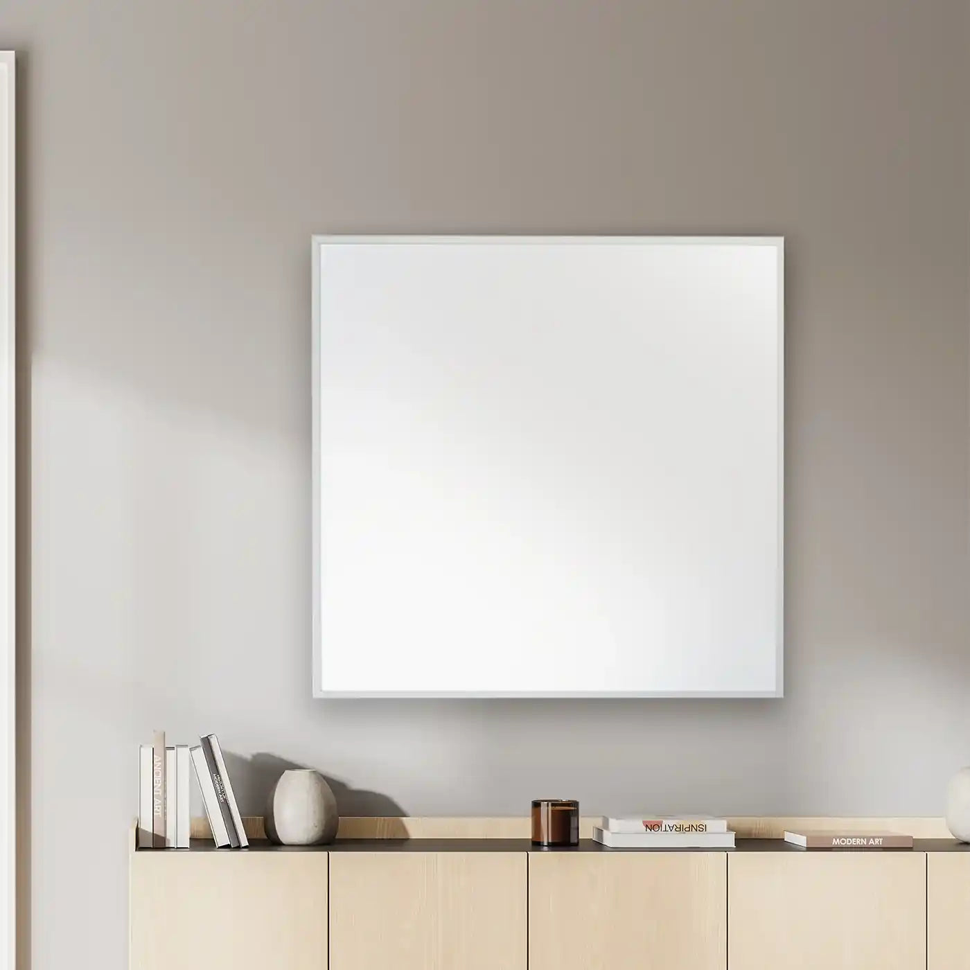 Wall mounted 350w smart Panel installed - Supplied with built in thermostat and remote control