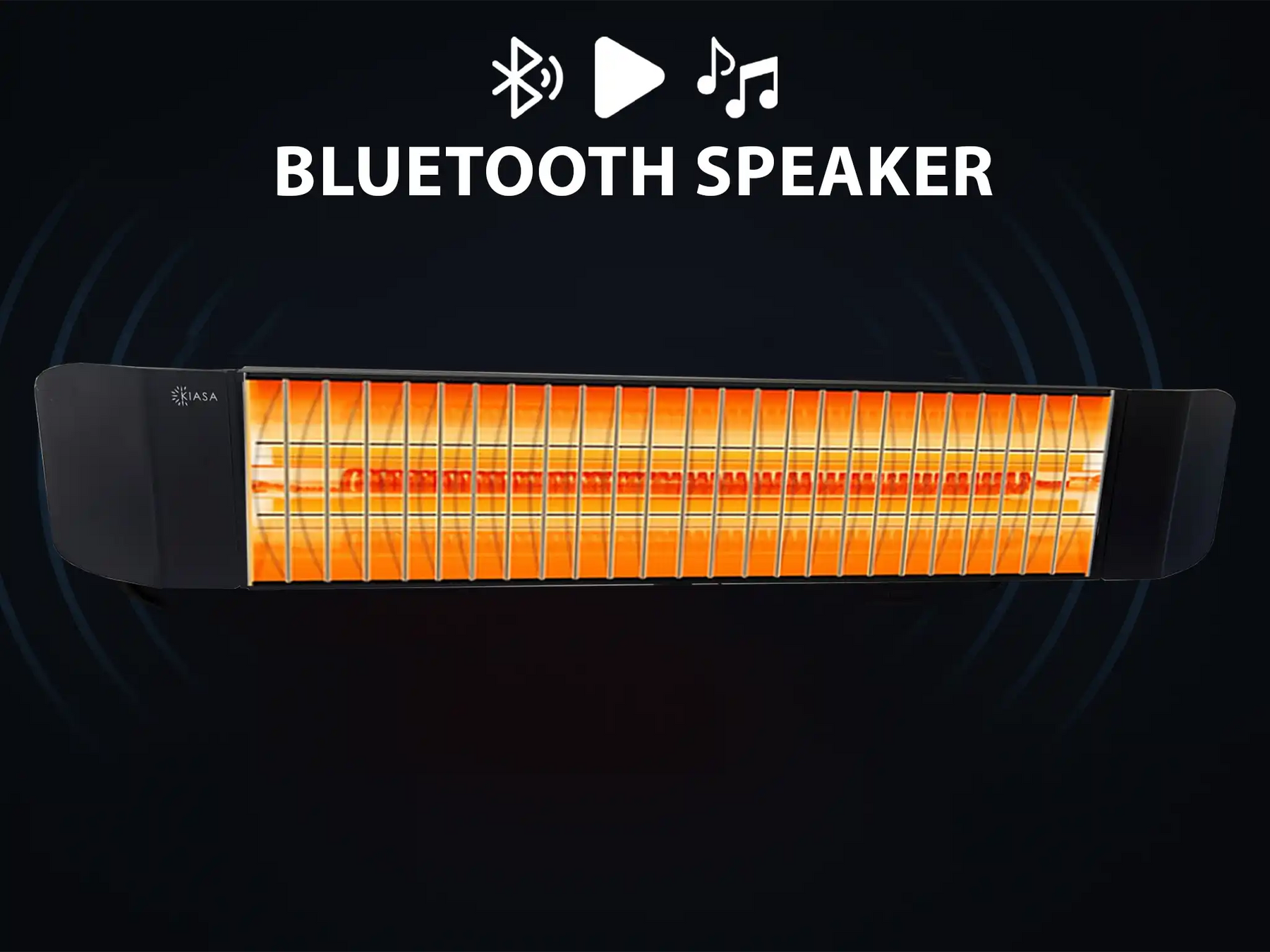 Sona Vybe 2400W Smart Wi-Fi Infrared Patio Heater With Bluetooth Speaker