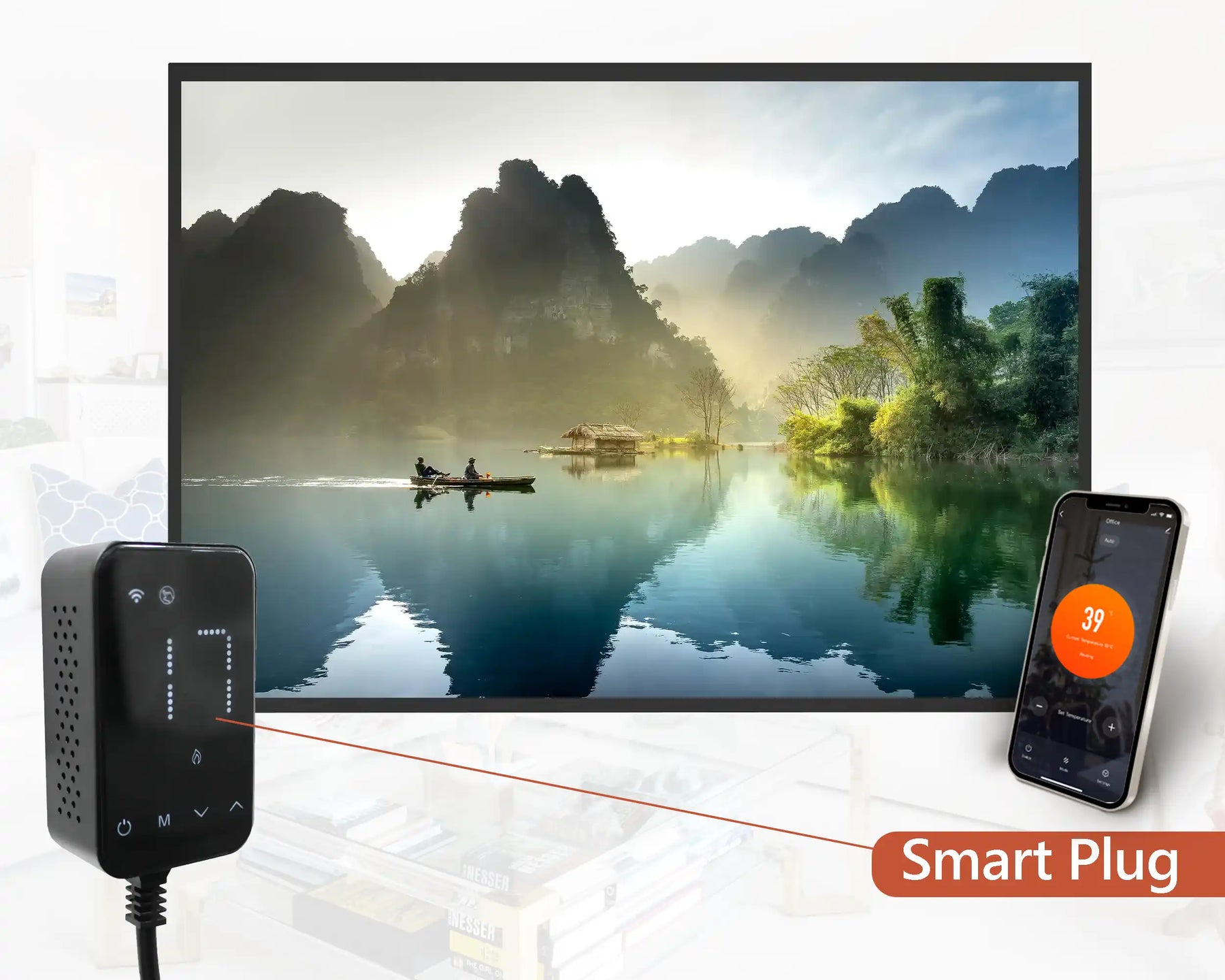 Smart 500w Picture IR Panel - Mountains - 80cm x 60cm