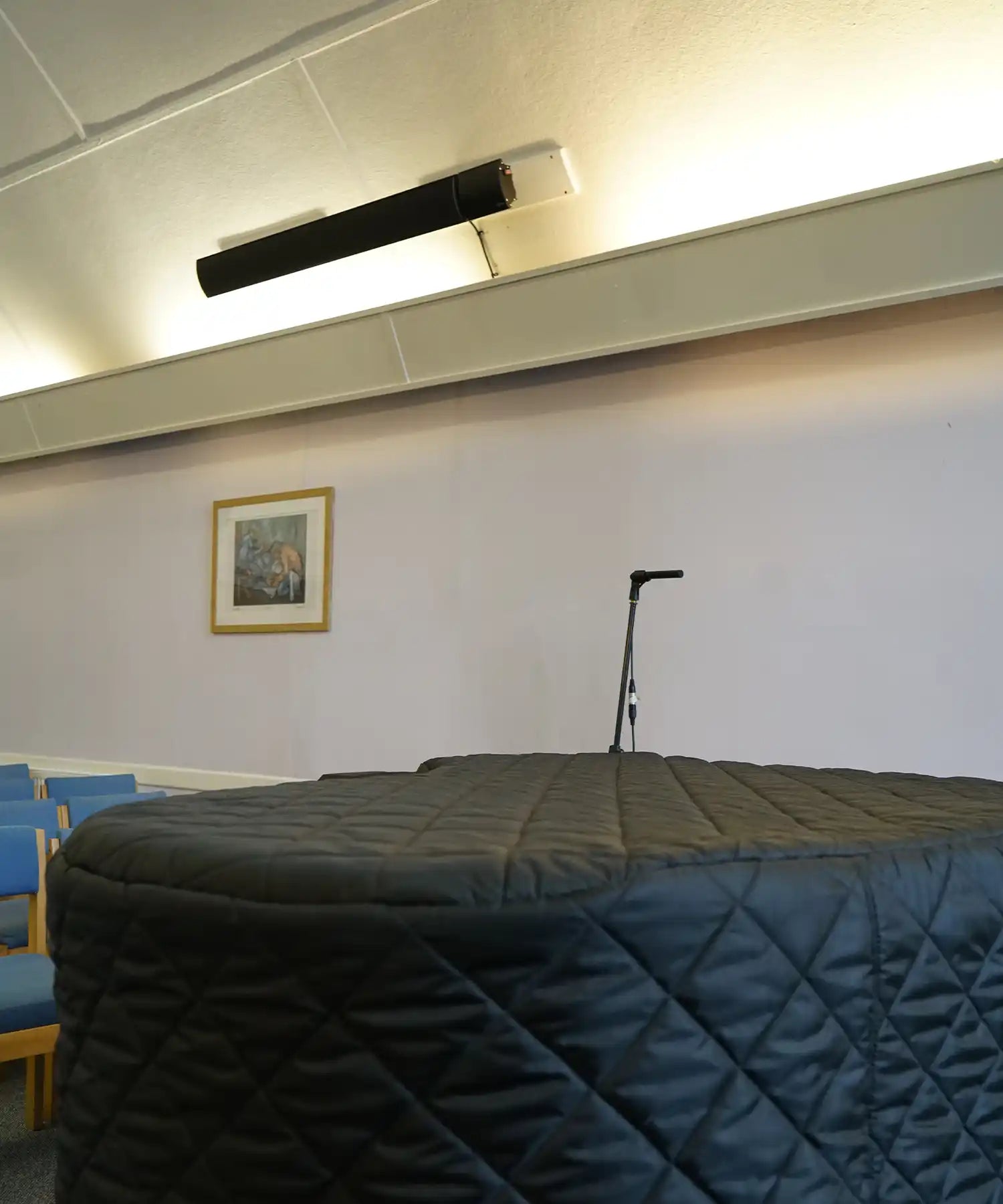 Outdoor dining area heated with Raydr Road infrared heater creating a comfortable warm atmosphere