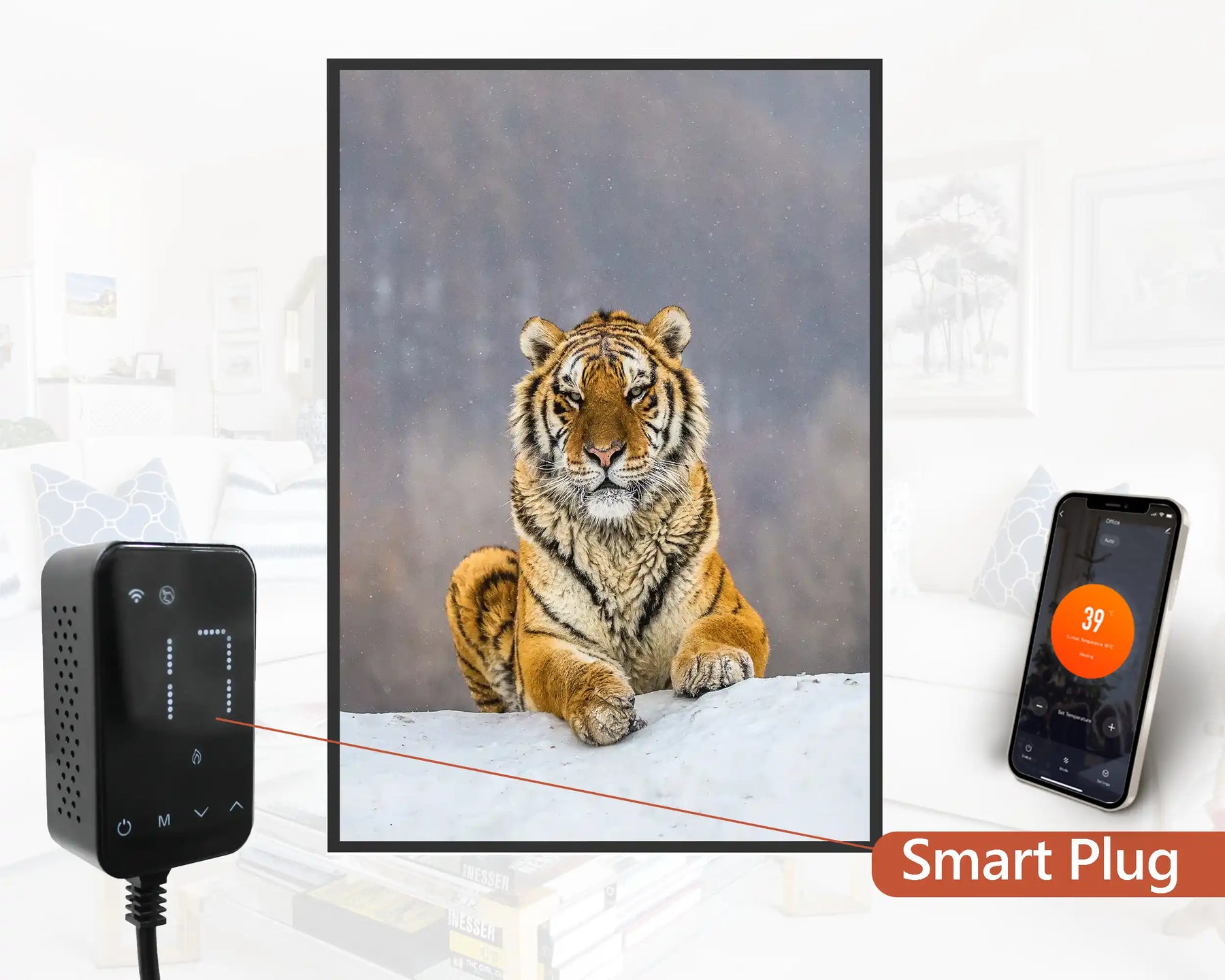 Smart 500w Picture IR Panel - Tiger - 80cm x 60cm