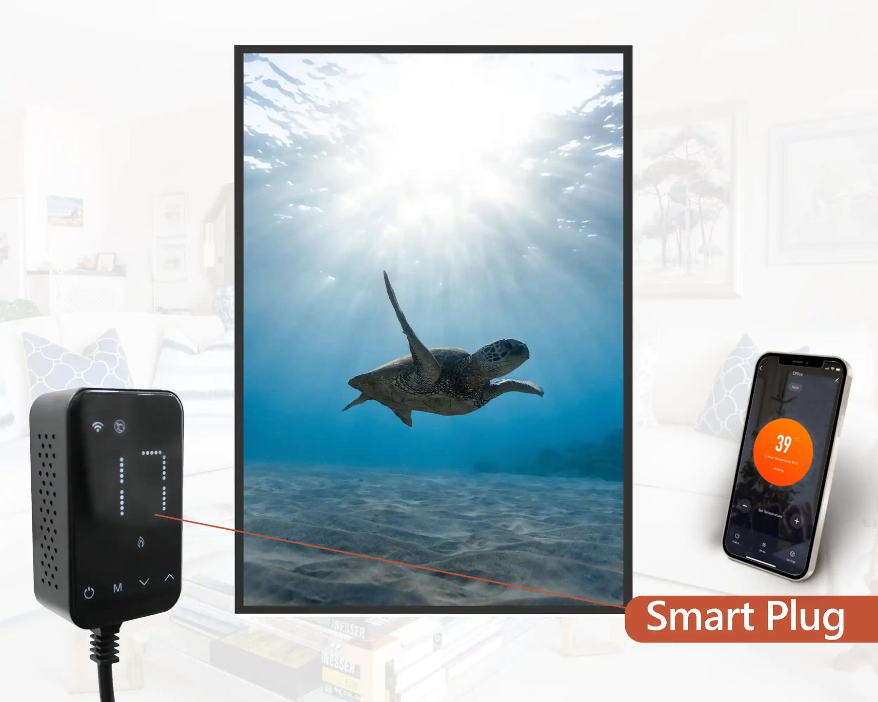 Smart 500w Picture IR Panel - Turtle - 80cm x 60cm