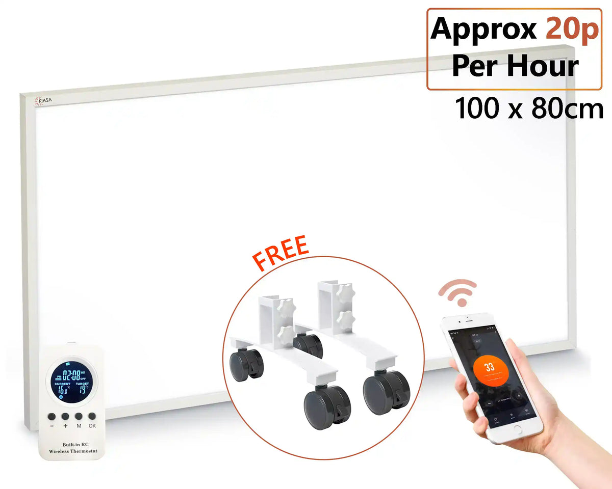 800W Smart Wi-Fi Infrared Heating Panel - 100cm x 80cm