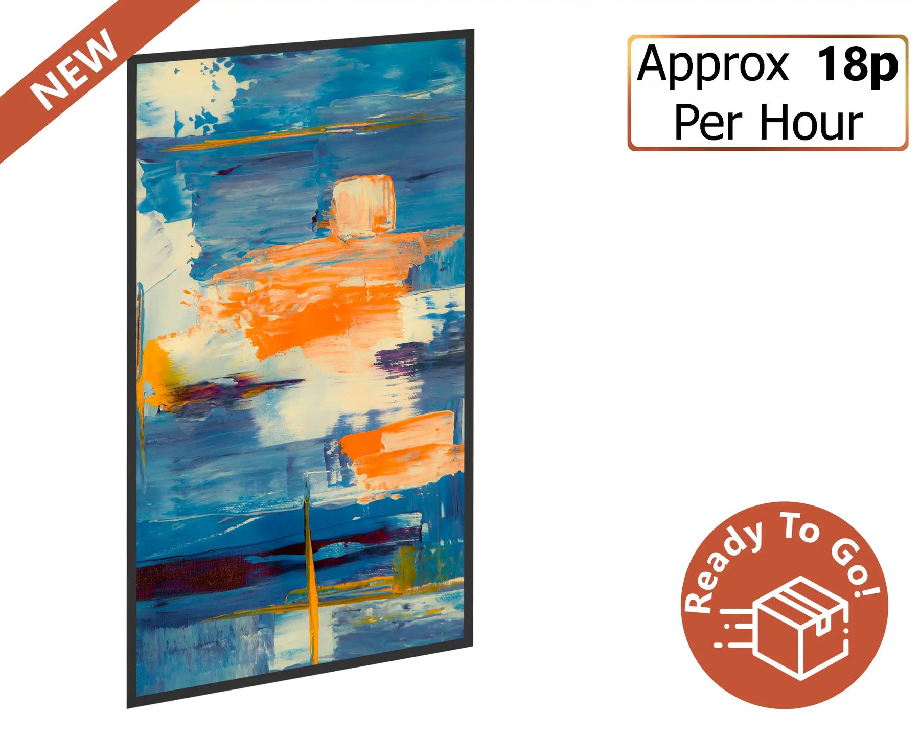 750w Picture IR Panel -Abstract Art - 120cm x 60cm