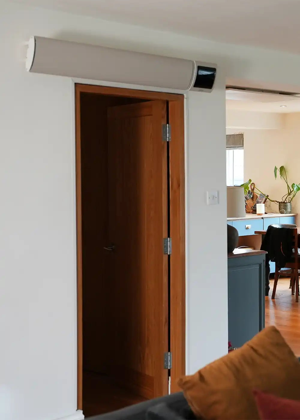 KIASA IKON infrared heater bar above doorway in Denmark House