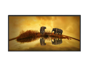 750w Picture IR Panel - Elephants - 120cm x 60cm