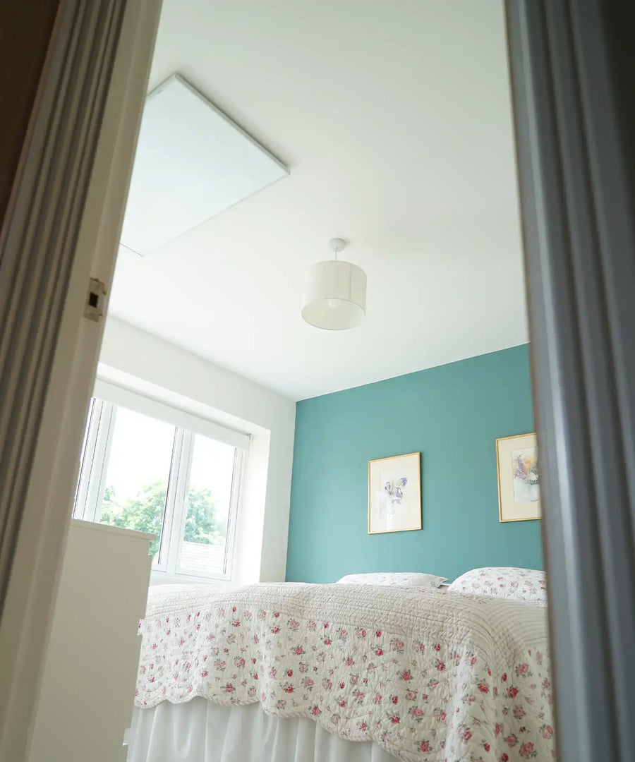 Kiasa EKO infrared panel providing comfortable warmth in living area