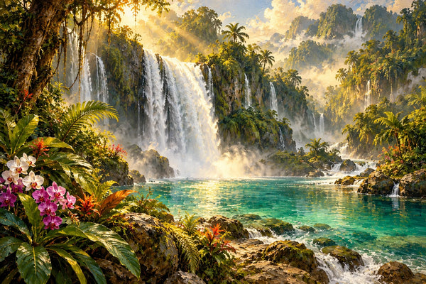 Island waterfall