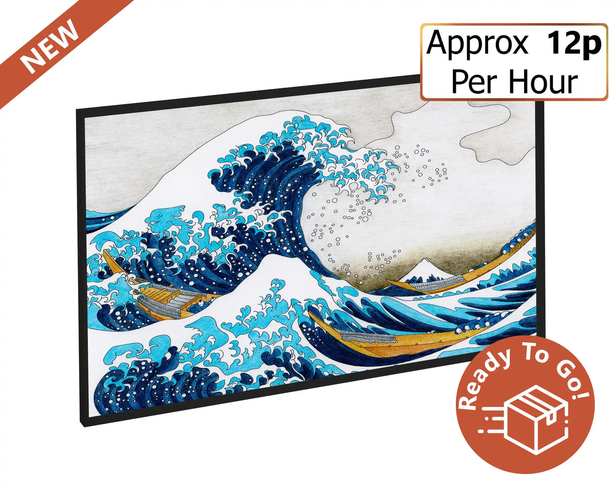 500w Picture IR Panel - Hokusai Wave - 80cm x 60cm