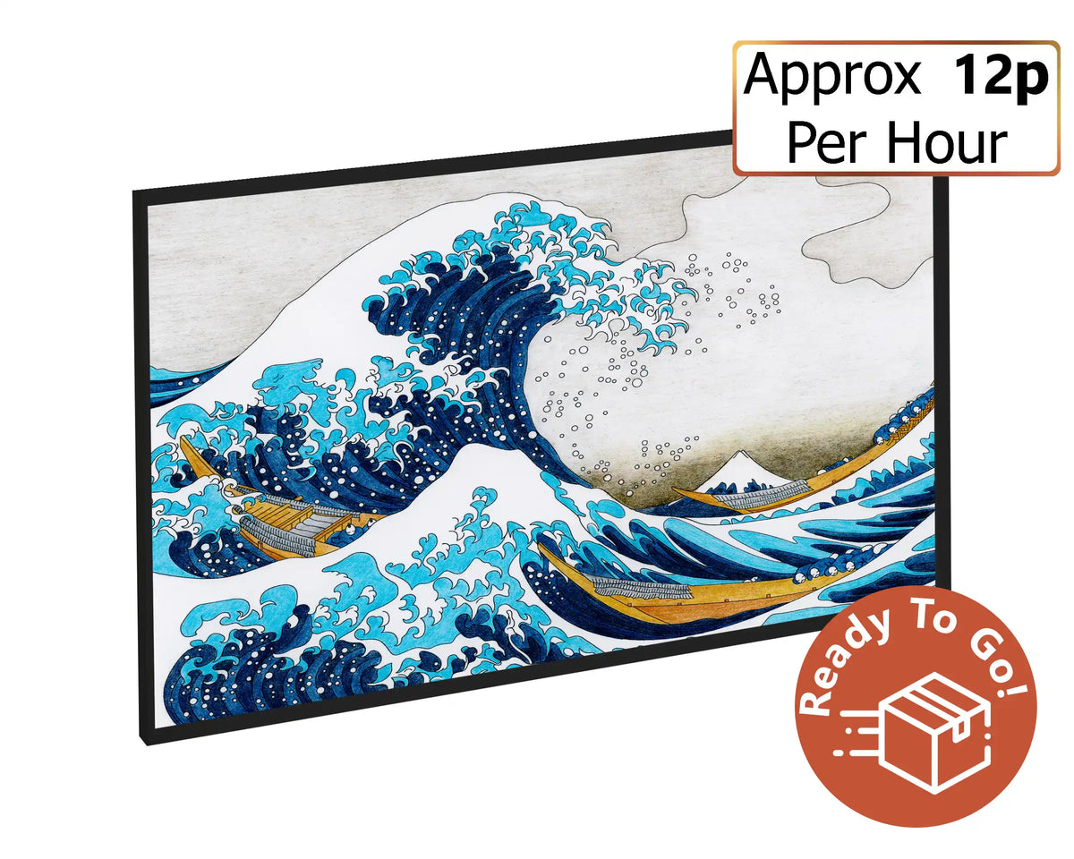 Smart 500w Picture IR Panel - Hokusai Wave - 80cm x 60cm
