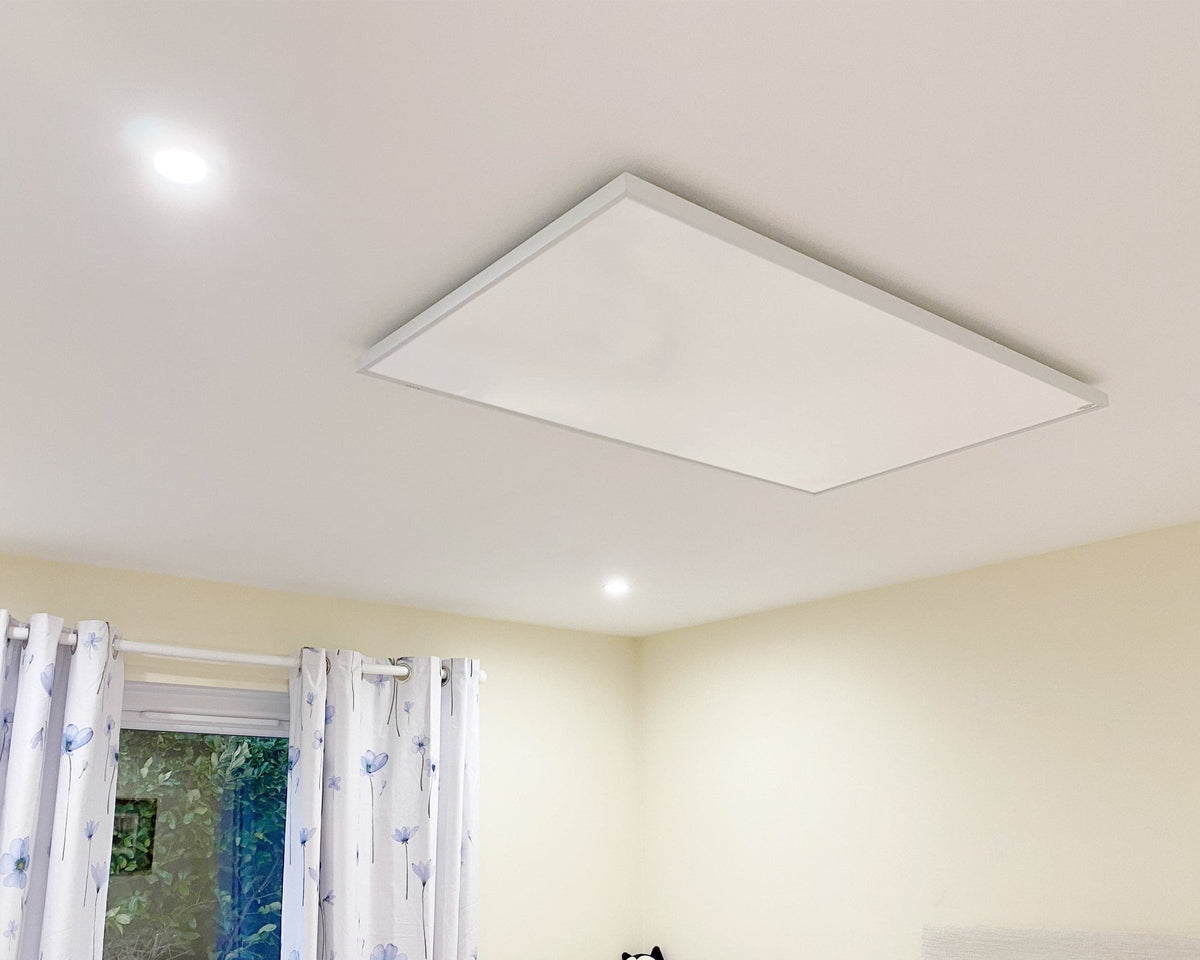 Kiasa 800W Infrared Heating Panel - ceiling mounted in living room