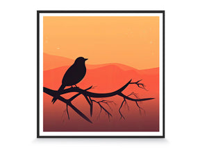 350w Picture IR Panel - Bird Illustration - 60cm x 60cm