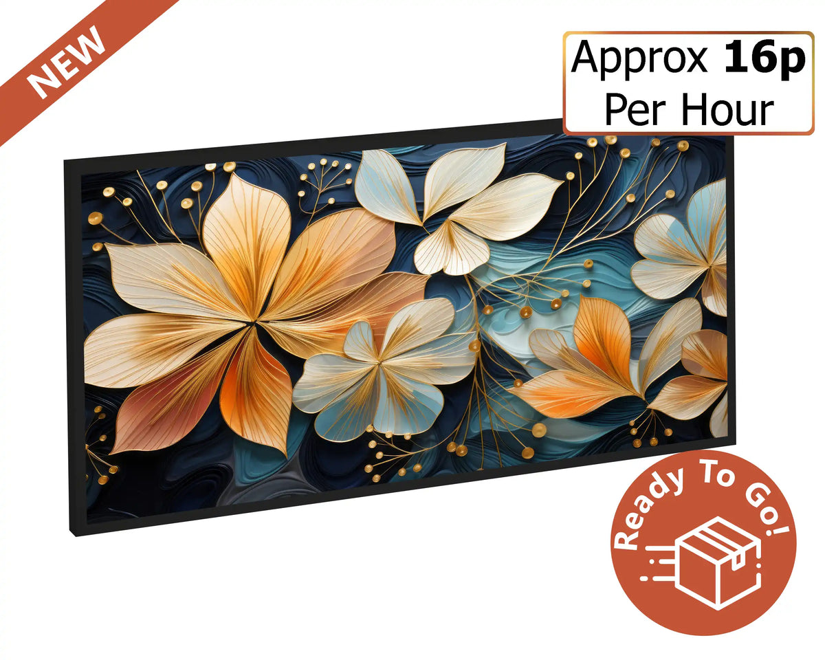 600w Picture IR Panel - Flowers - 100cm x 60cm